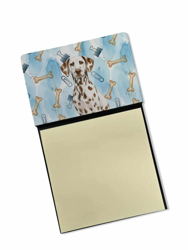 Liver Dalmatian Coworker Watercolor Sticky Note Holder Refillable Dispenser Desk Accessory 3x3 Pad Gift photo 8