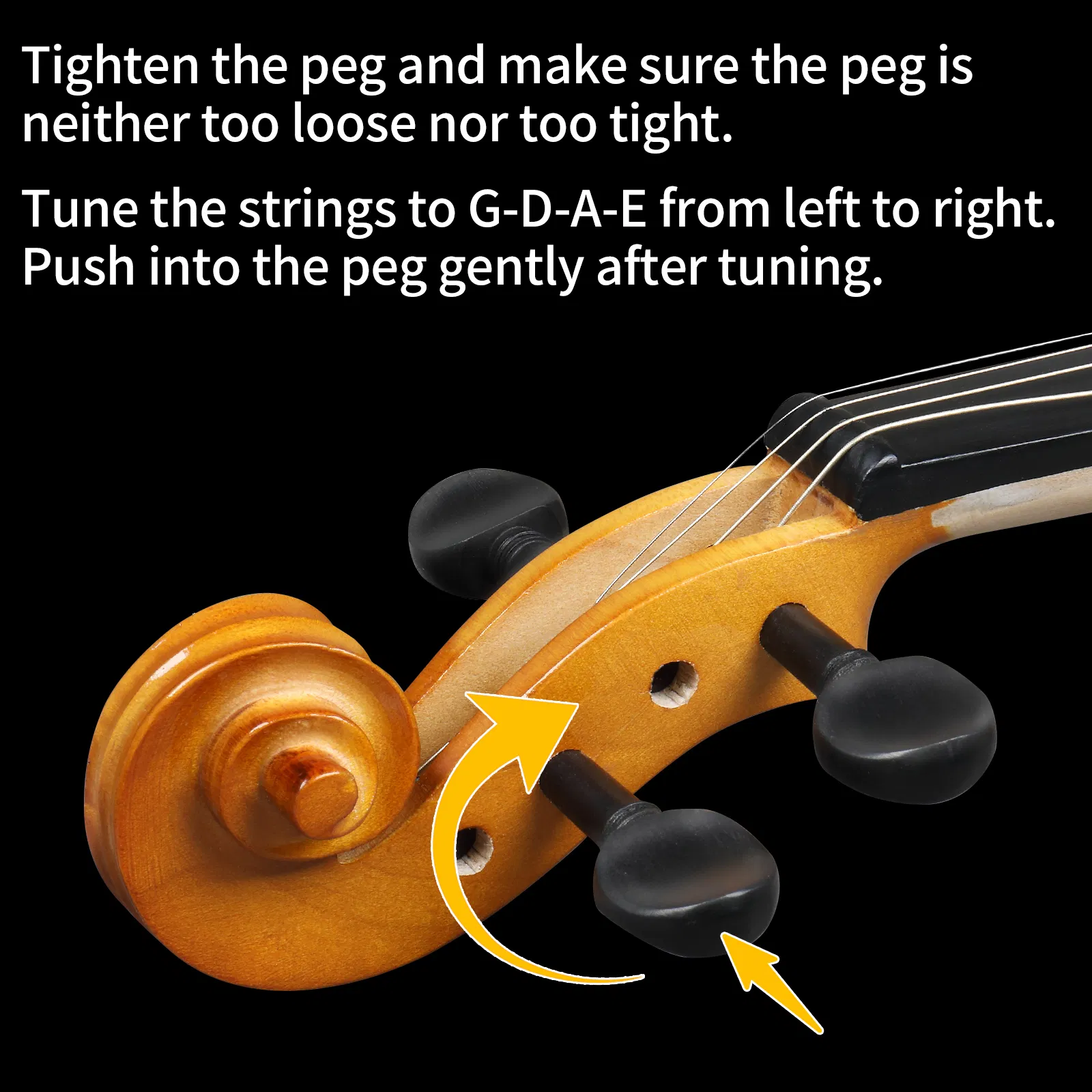 [Do Not Sell on AmazonFull Size 4/4 Violin Set for Adults Beginners Students with Hard Case,Violin Bow,Shoulder Rest,Rosin,Extra Strings and Sordine photo 3