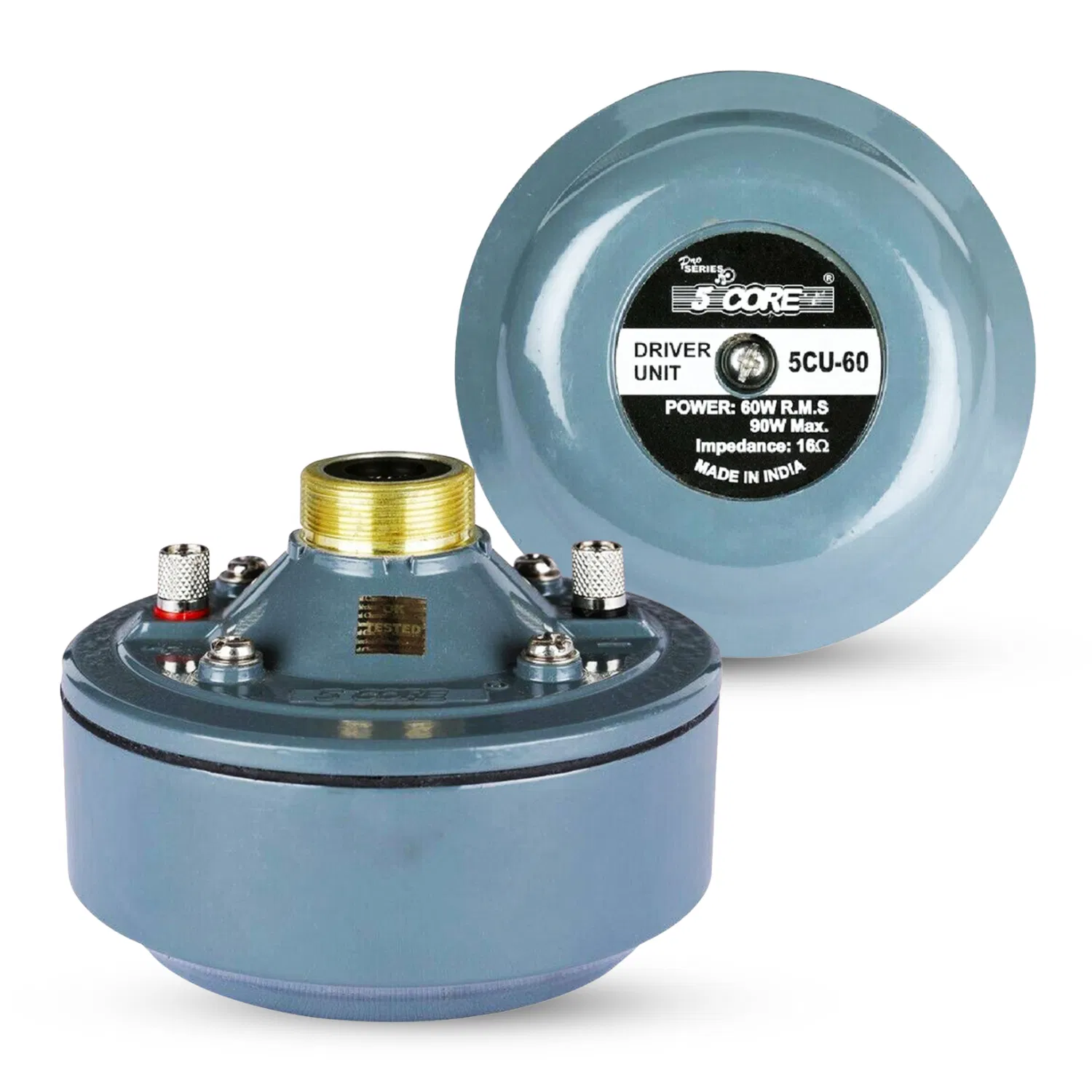 5 Core Compression Driver 2" Horn Tweeter 600W Titanium Diaphragm 16 Ohms 18 TPI All Weather Use photo 1