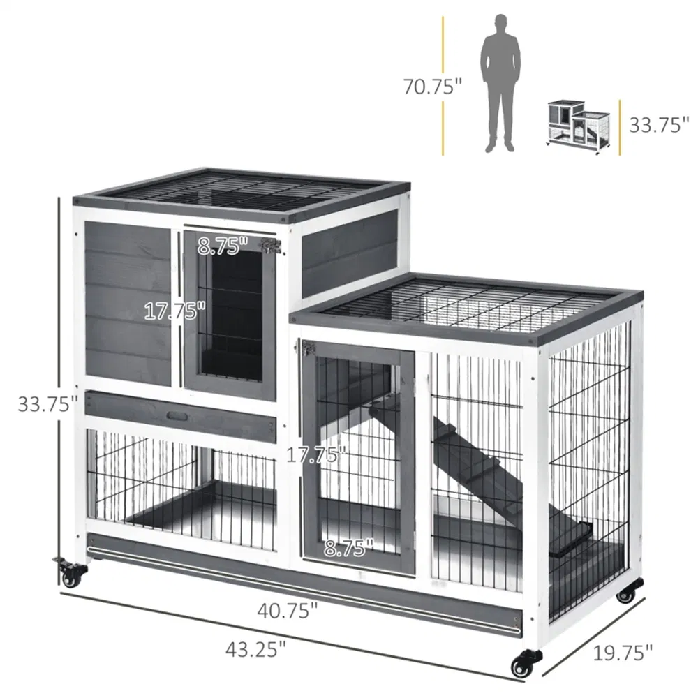 Wooden Rabbit Cage ( Amazon Shipping)(Prohibited by WalMart) photo 7
