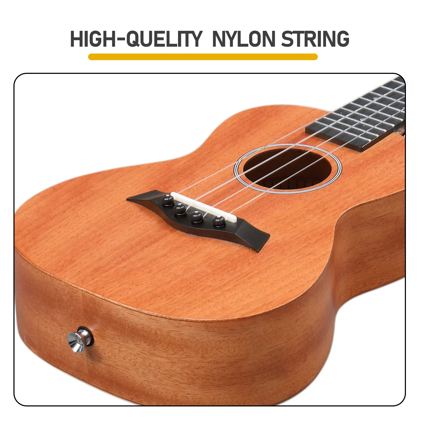 23in mahogany body rosewood fingerboard ukulele, cotton bag, capo, strap, picks*2, tunerStringsDust cloth photo 8