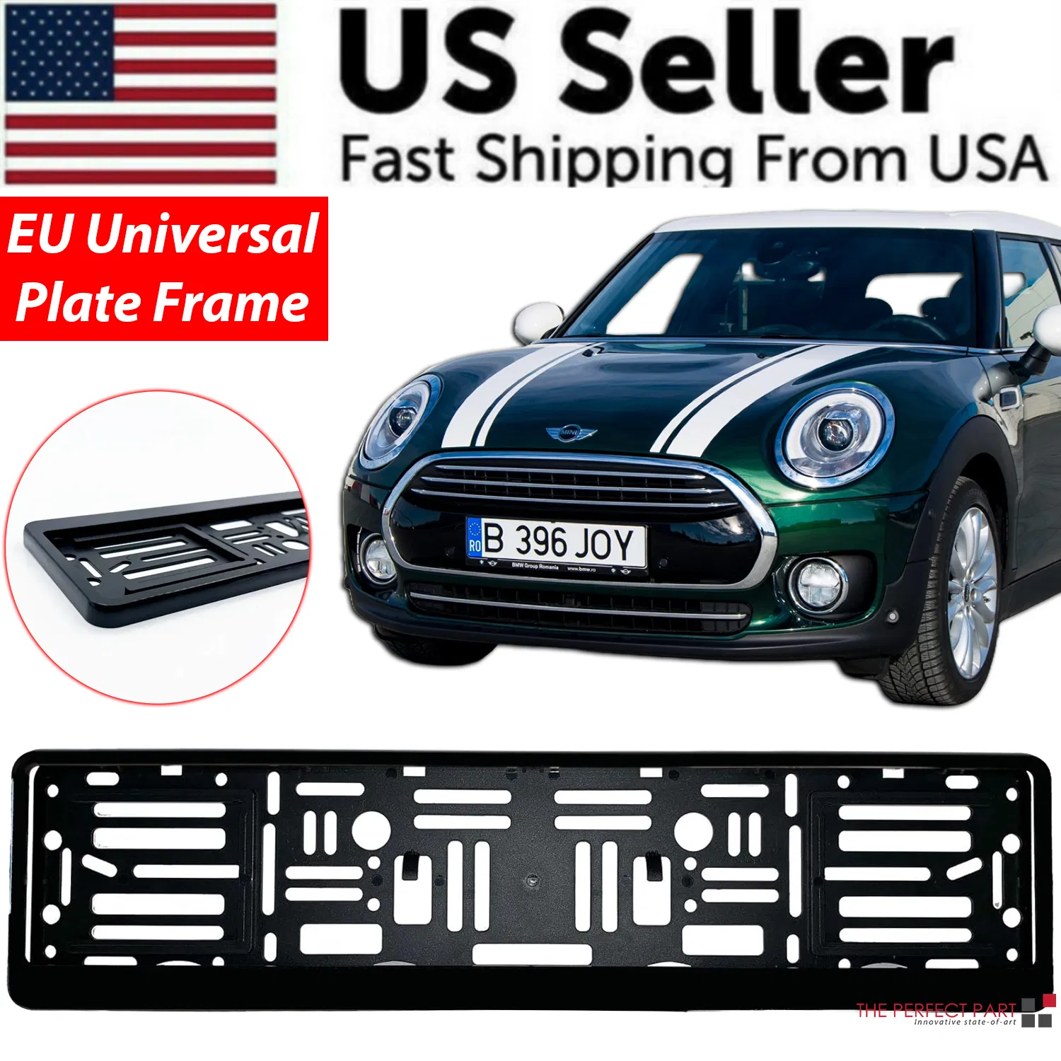 EU Universal Auto Car License Plate Holder Frame European German Russian UK GE photo 1