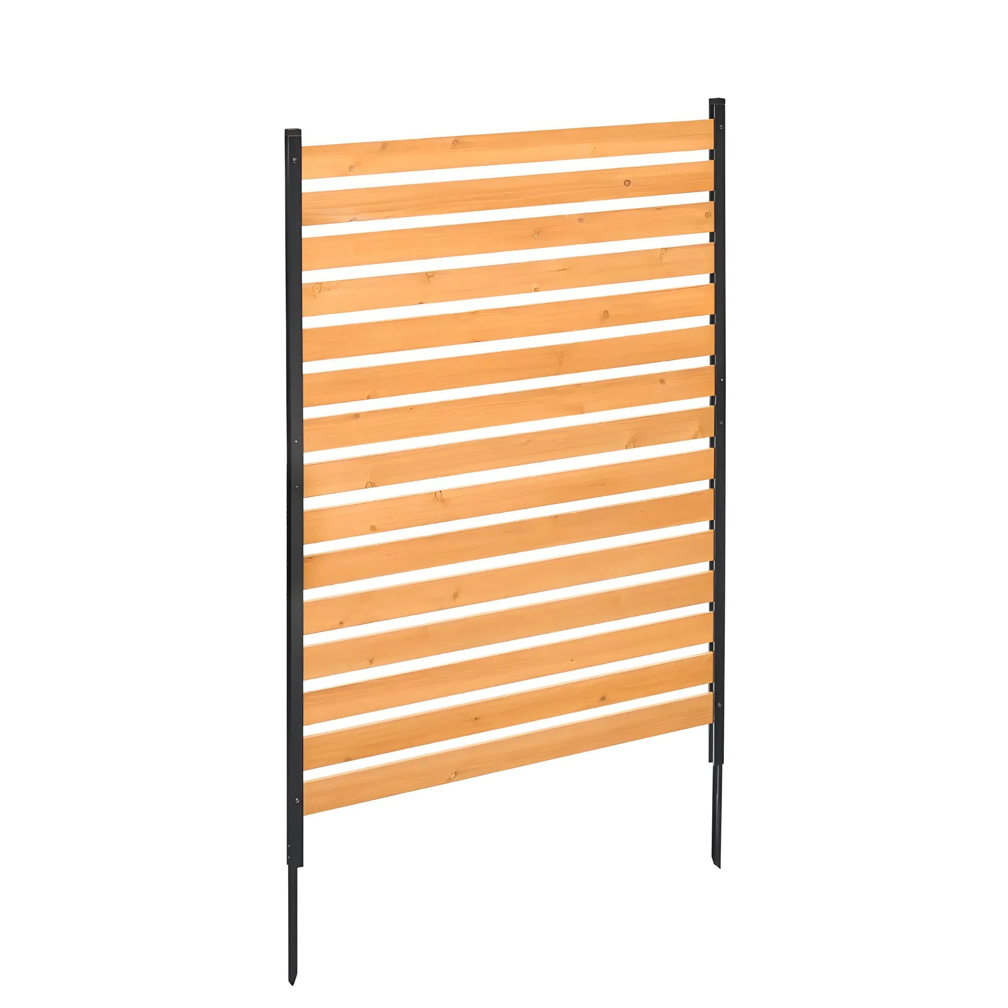 39" W x 61" L Wood Privacy Fence Panel, AC & Pool Equipment Screen with Metal Stakes, Easy DIY Installation, for Garden & Outdoor Use photo 3