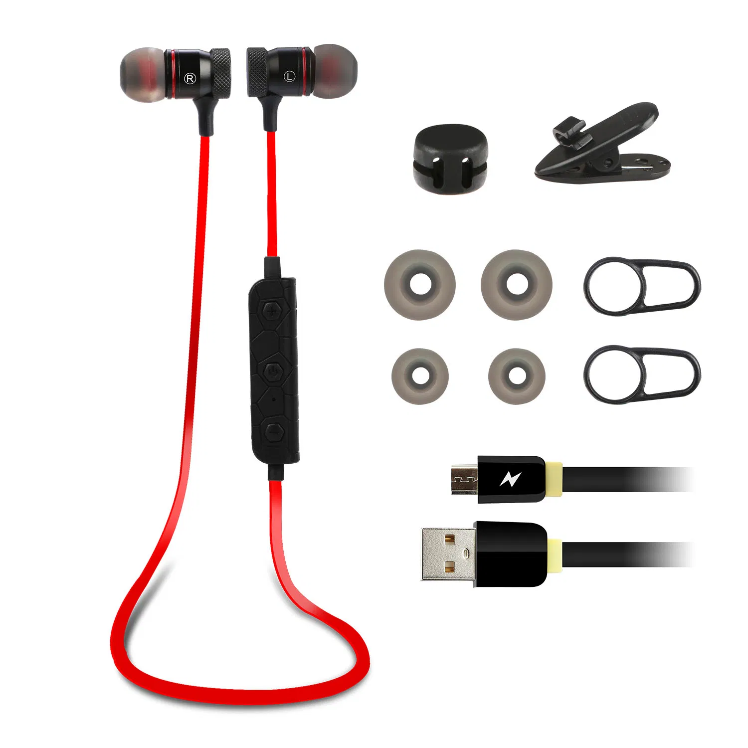 Wireless Headsets In-Ear Neckband Headphones Sweat-proof Sport Earbuds w/ Call Alert Number Broadcast photo 4
