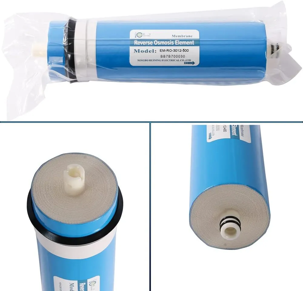HUINING Reverse Osmosis Membrane 50/75/100/150/400/500GPD and RO Membrane Housing Kit with Quick Connector,Check Valve,Water Pipe,Wrench  for Residential Household Hospital Water Filtration System photo 6