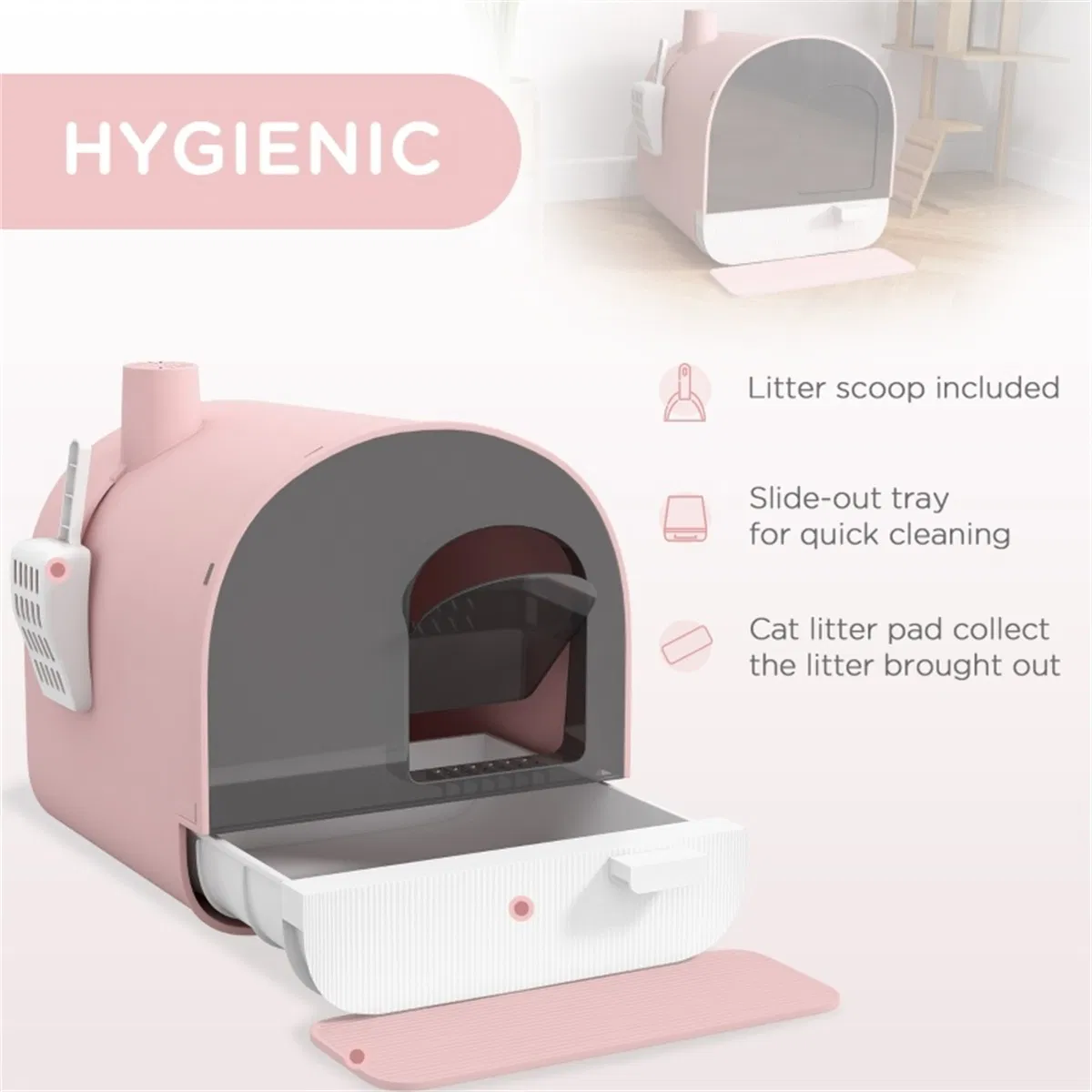 Fully Enclosed Cat Litter Box/Cat Litter Box photo 2