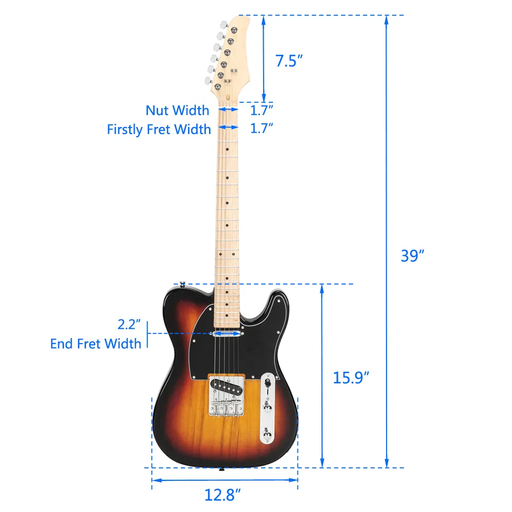 Maple Fingerboard GTL Electric Guitar SS Pickup Sunset Color photo 5