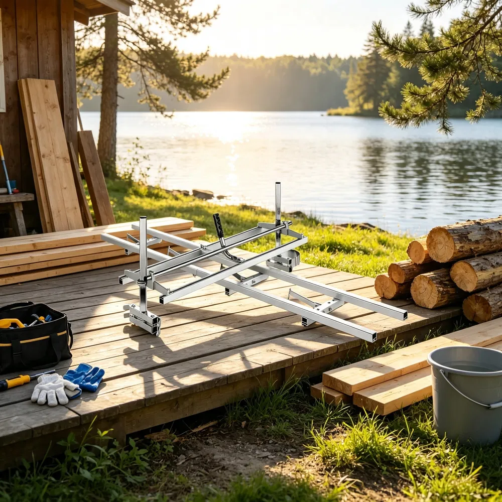 Chainsaw Mill & Rail Guide System, Portable Sawmill with 14"-36" Guide Bar, 9ft Aluminum Milling Rail, Planking Mill for Woodworkers & Carpenters photo 7