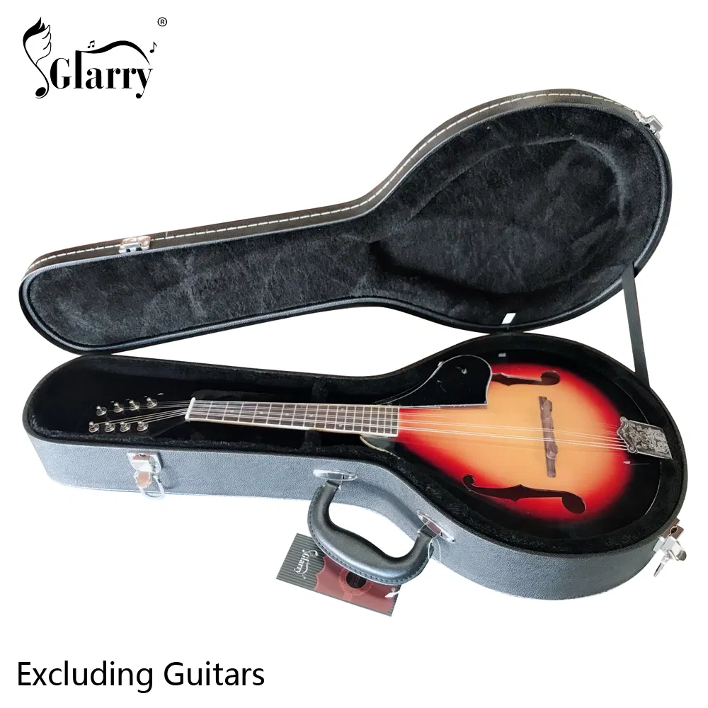 [Replace 78204243]Hardshell A-Style Microgroove Pattern Leather Wood Mandolin Case Black photo 7