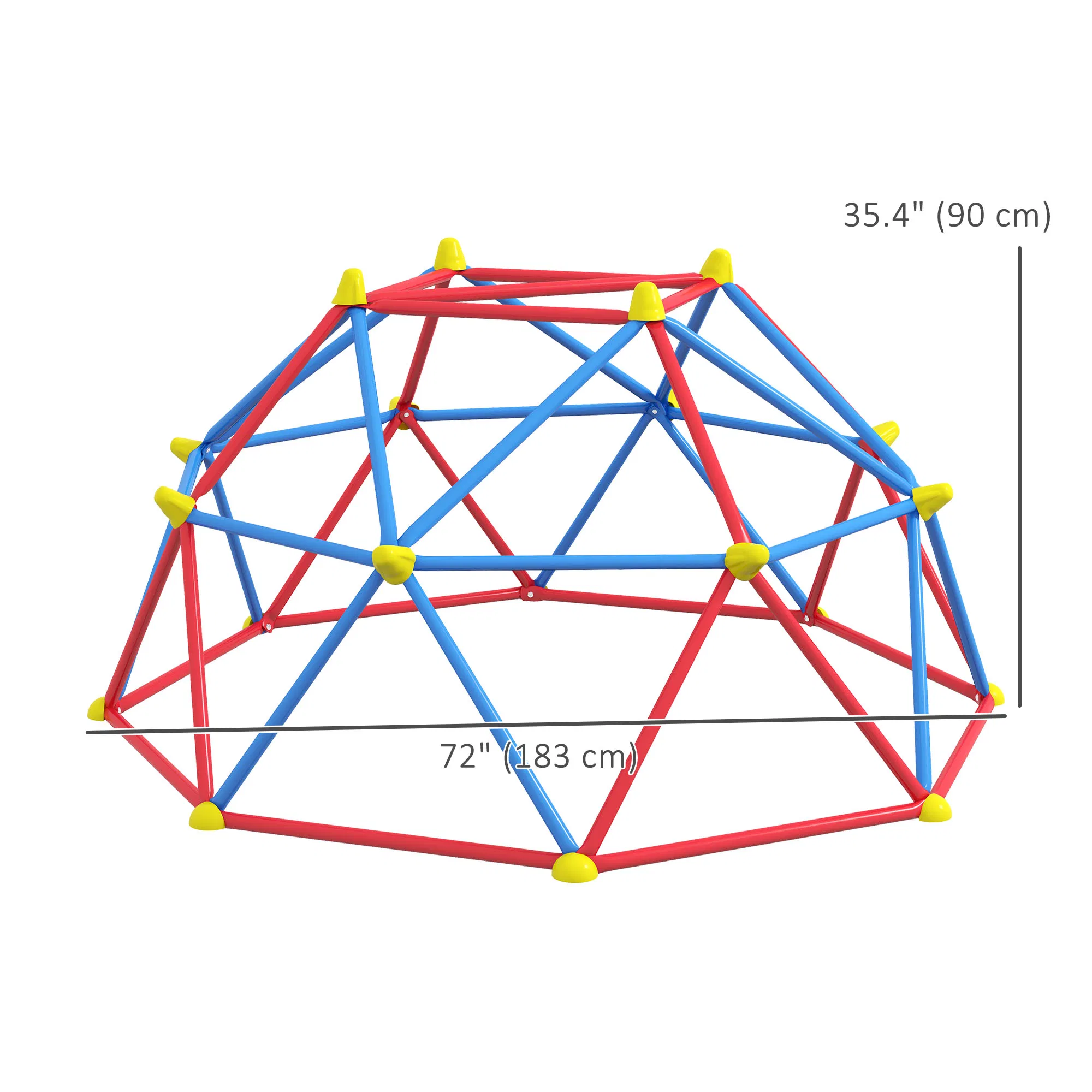 6 FT Climbing Dome Geometric Jungle Gym w/ Rust and UV-Resistant Steel, Up to 396 lbs, for 1-4 Children Aged 3-8 Years photo 4