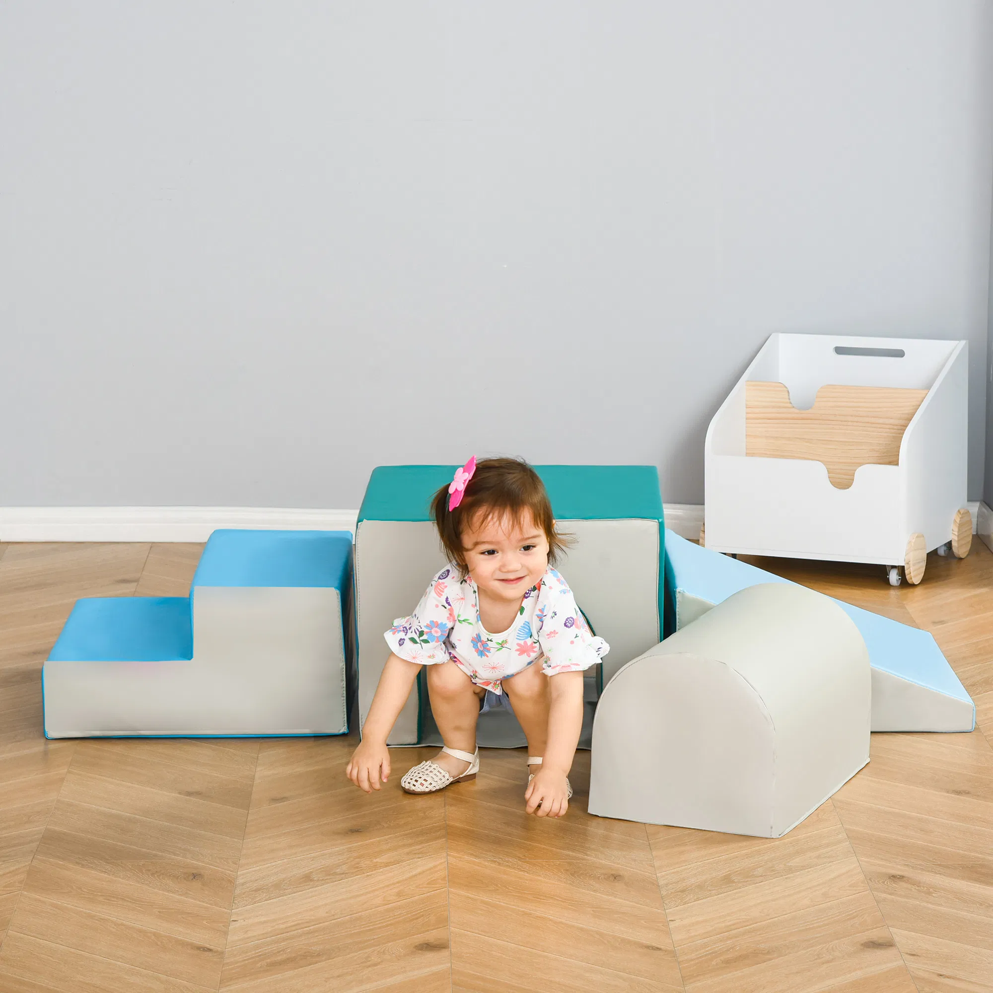 Foam Climbing Blocks for Toddlers, Kids Modular Play Set for Baby Children, Soft Play Equipment for Crawling Sliding, Easy-to-clean Safe DIY Creative, Multicolor photo 1