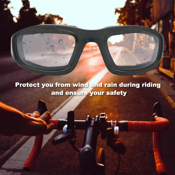 3 pairs Motorcycle Sports Biker Riding Glasses Wind Resistant Eye Protection Women Men Sports Goggles Cycling Glasses Sunglasses Gray/Clear/Yellow photo 2