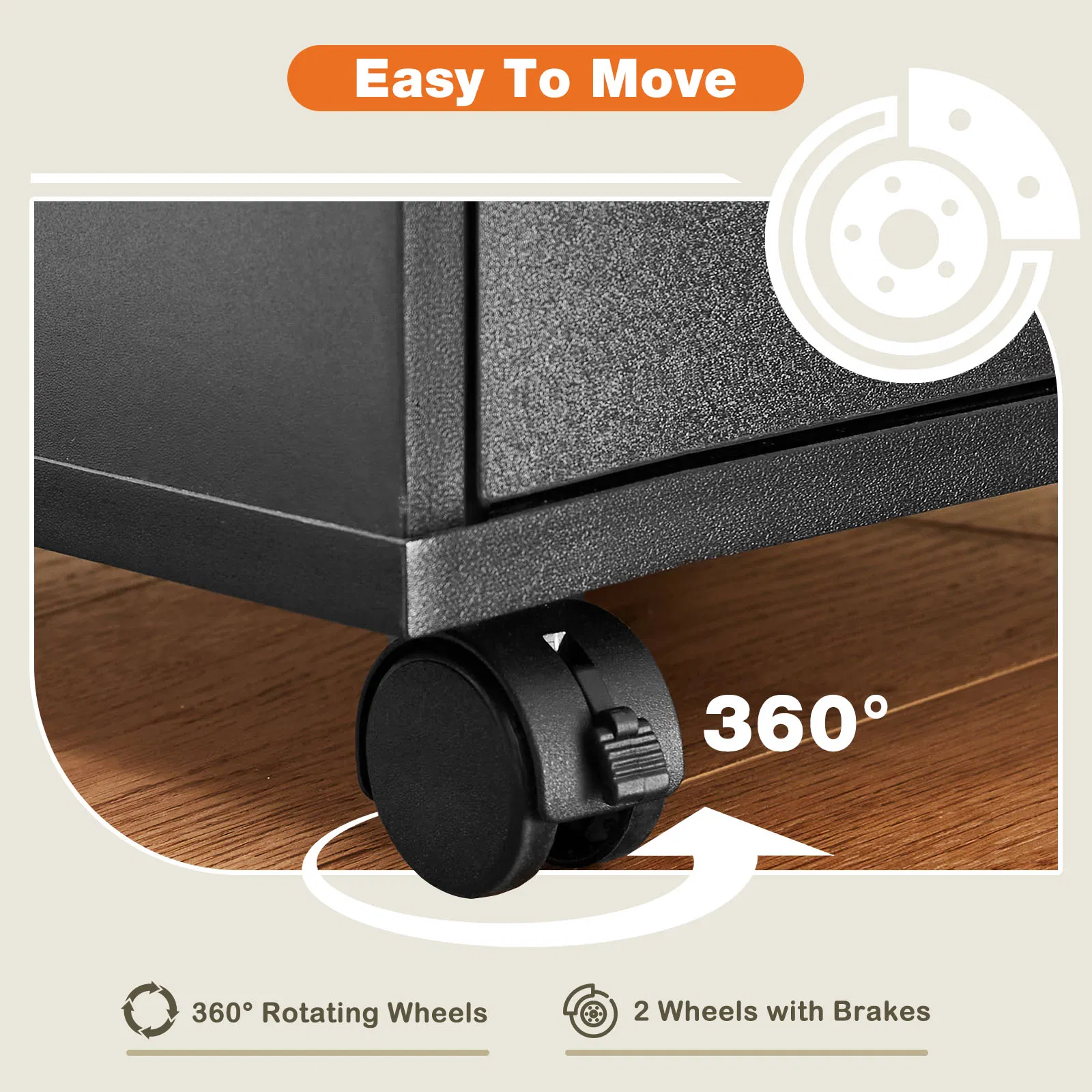 Storage Cabinet Dressers with Wheels Mobile Organizer Drawers for Office, Bedroom, Home photo 4