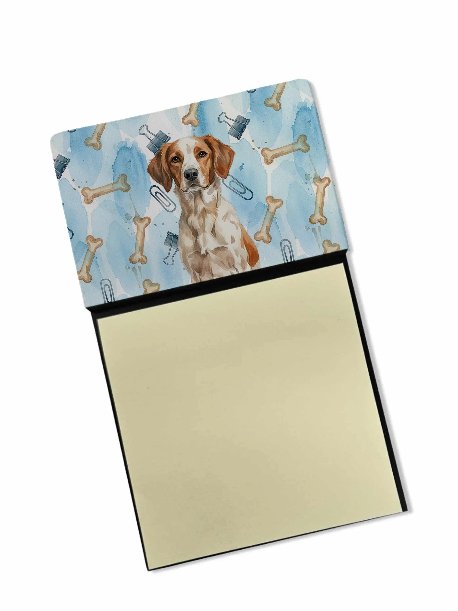 Roan Brittany Coworker Watercolor Sticky Note Holder Refillable Dispenser Desk Accessory 3x3 Pad Gift photo 1