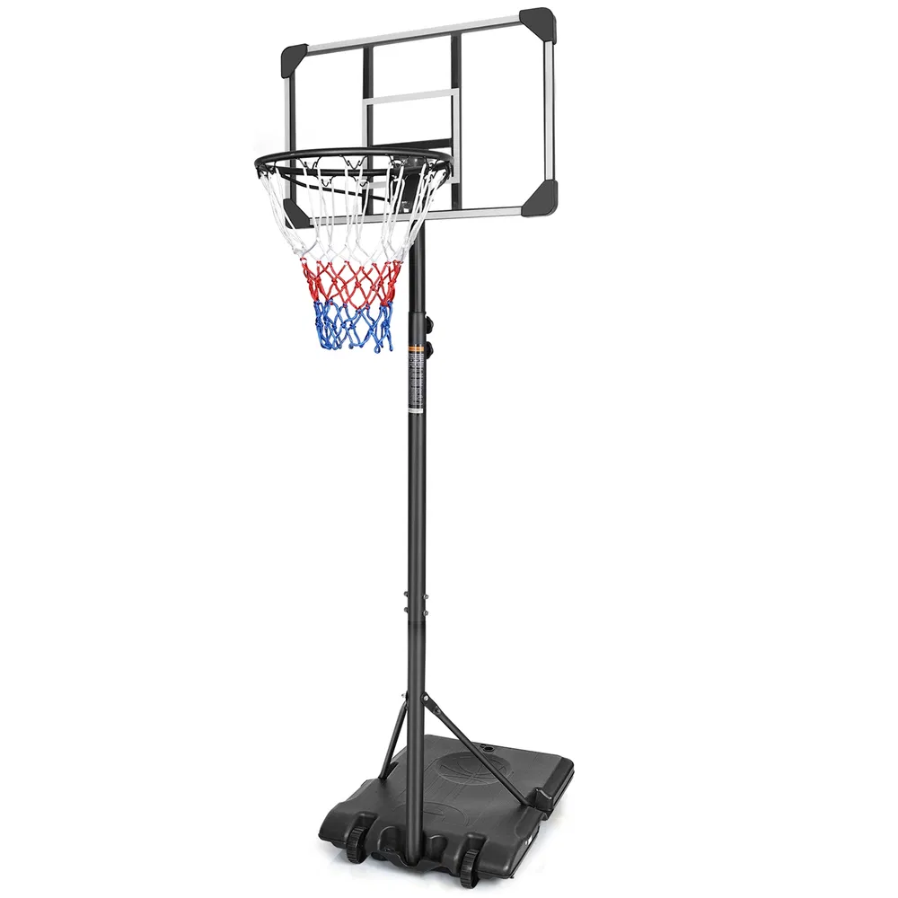 16" Portable Basketball Hoop Outdoor | 5.6ft ~7ft Stepless Adjustable Height Basketball Goal System for Driveway, Backyard, for All Ages,Basketball Goal System Indoor Outdoor for Kids Teens Adults photo 2