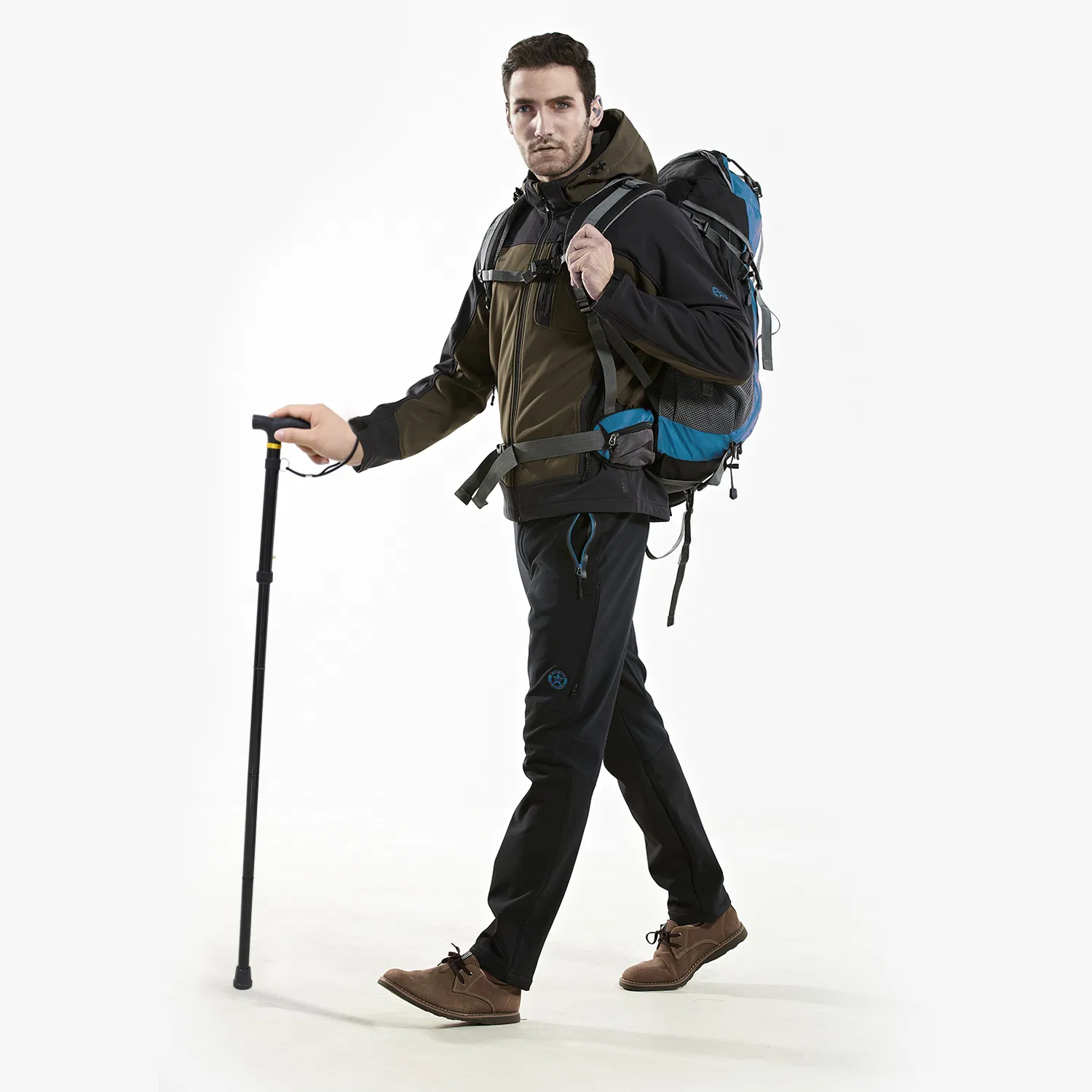 Walking Cane Aluminum Alloy Walking Stick Adjustable Folding Travel Hiking Stick photo 4