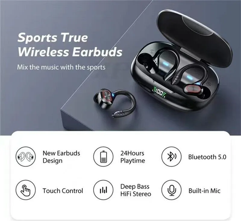 Bluetooth Headset 5.1 True Wireless Earphones Earbuds Headphones HiFi Sport TWS photo 6