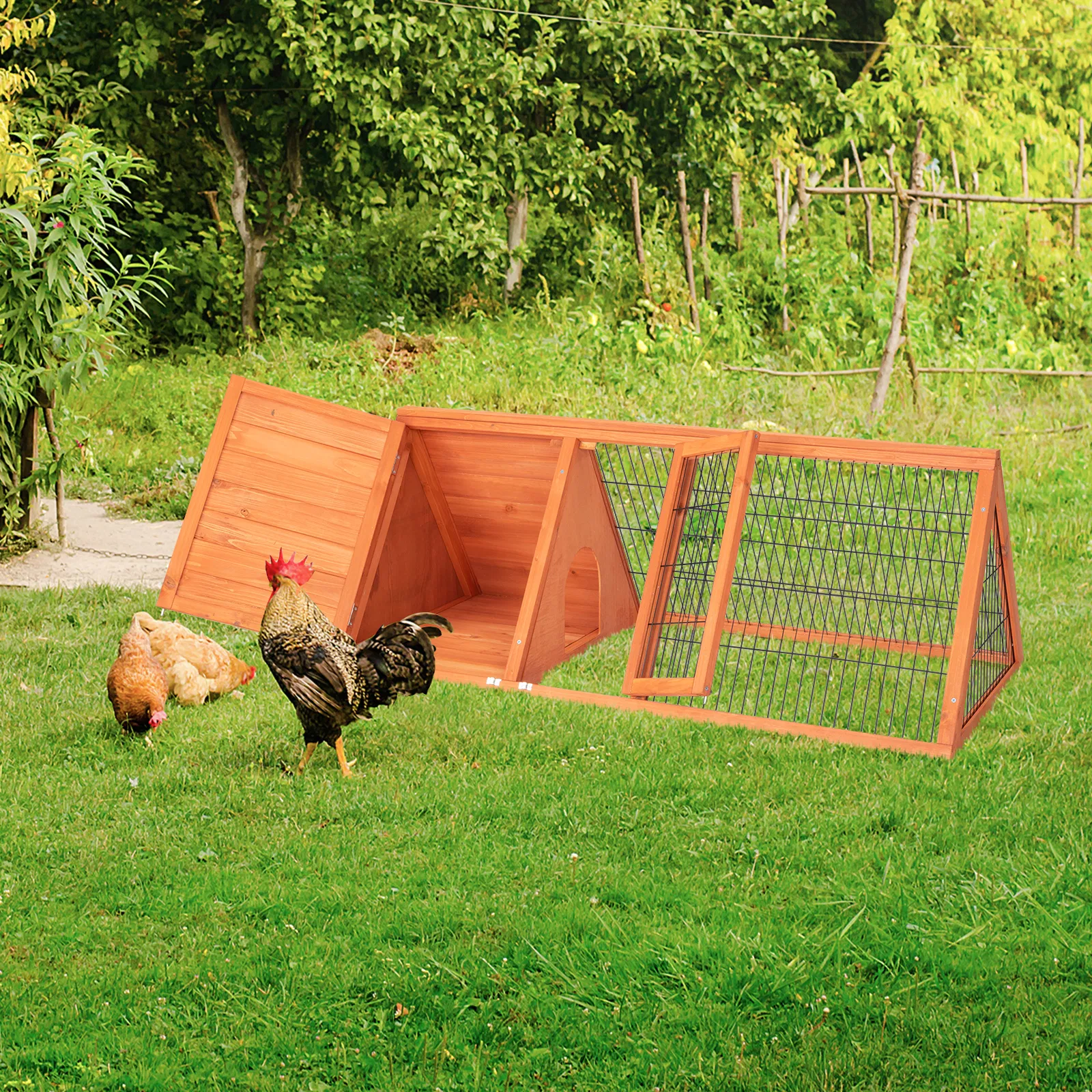 50" Wooden Rabbit Guinea Pig Hutch Wooden Rabbit Guinea Pig House photo 1