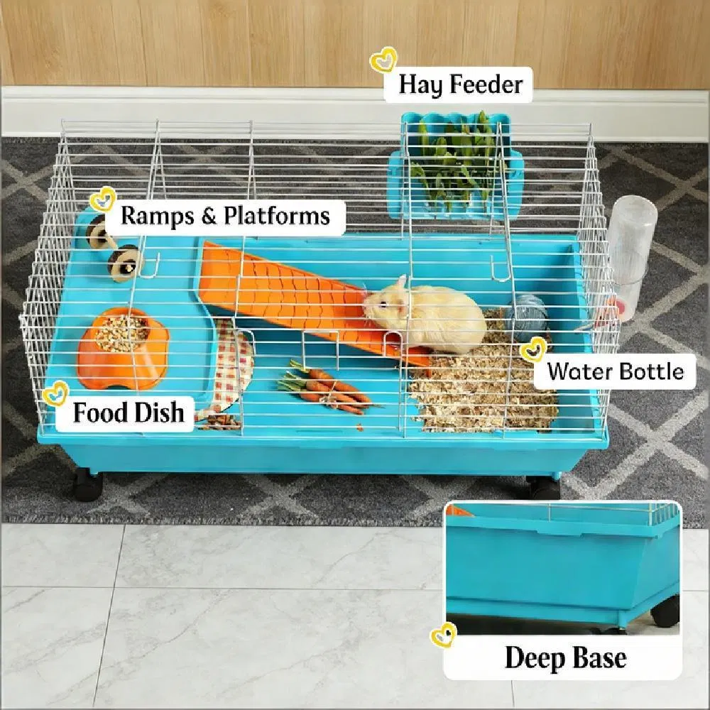 Small Animal Cage, Rolling Bunny Cage, Guinea Pig Cage photo 6
