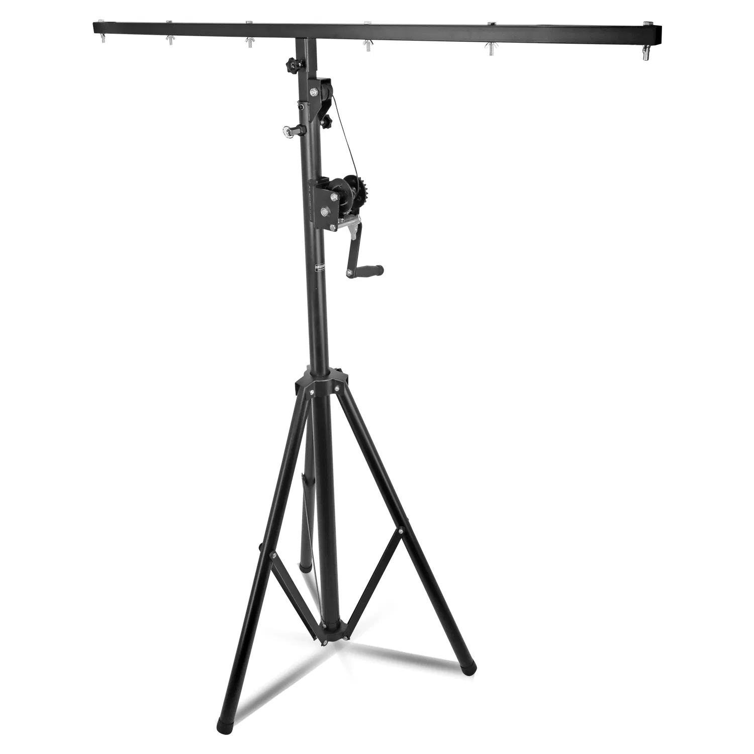 5Core DJ Light Stand Stage Lighting Truss System Hand Crank Up Portable Heavy Duty Height Adjustable 65.5 to 111 Inches T bar Mount for Can Lights Tall Lighting Tripod Floor LS 120 Crank photo 1