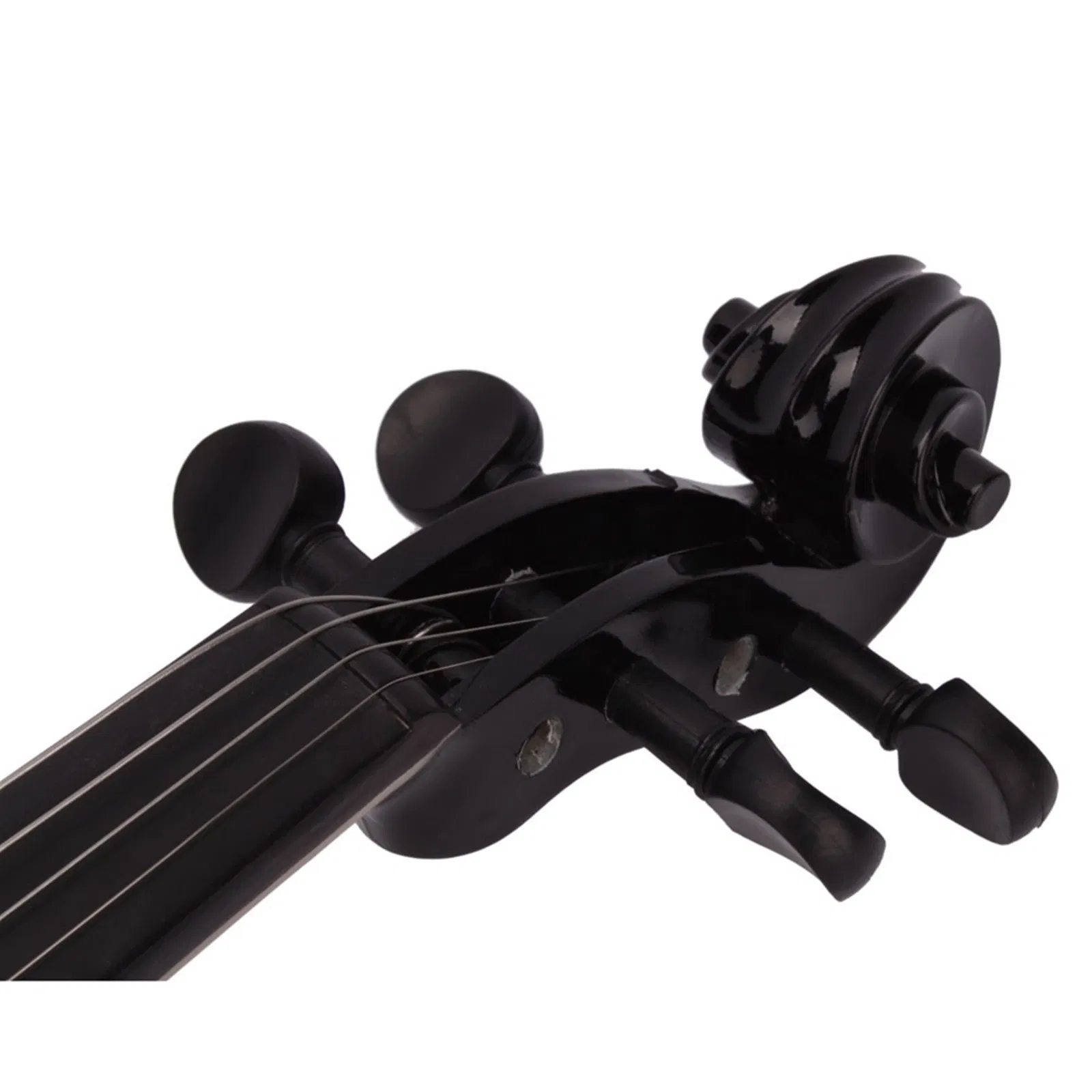 New 4/4 Acoustic Violin Case Bow Rosin Black photo 2