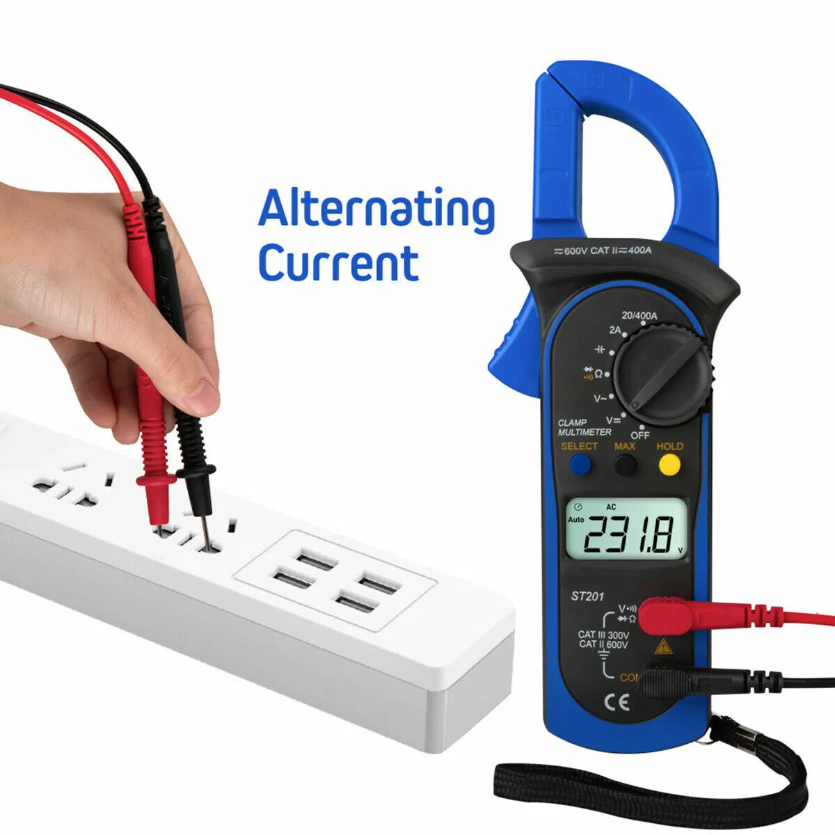 Digital Multimeter Tester AC DC Volt Ohm Amp Clamp Meter Auto Range LCD Handheld photo 6