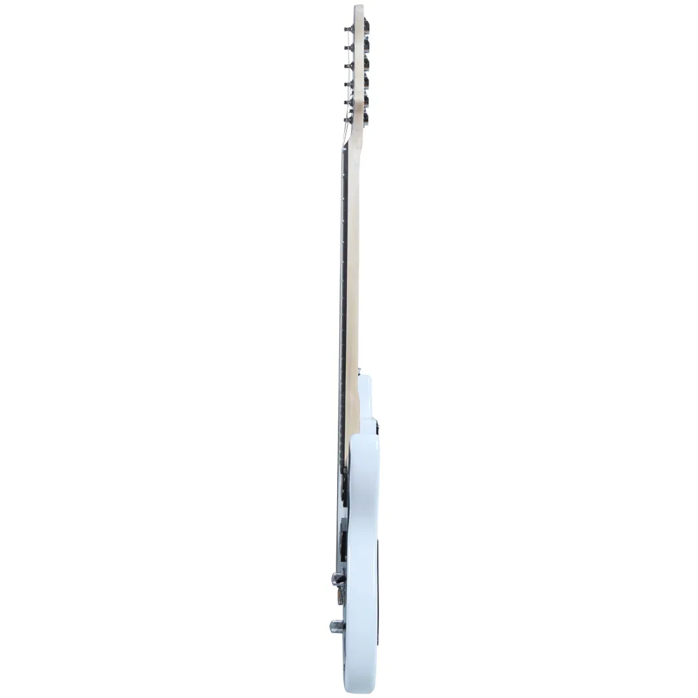 Lightning Style Electric Guitar with Power Cord/Strap/Bag/Plectrums Black & White photo 3