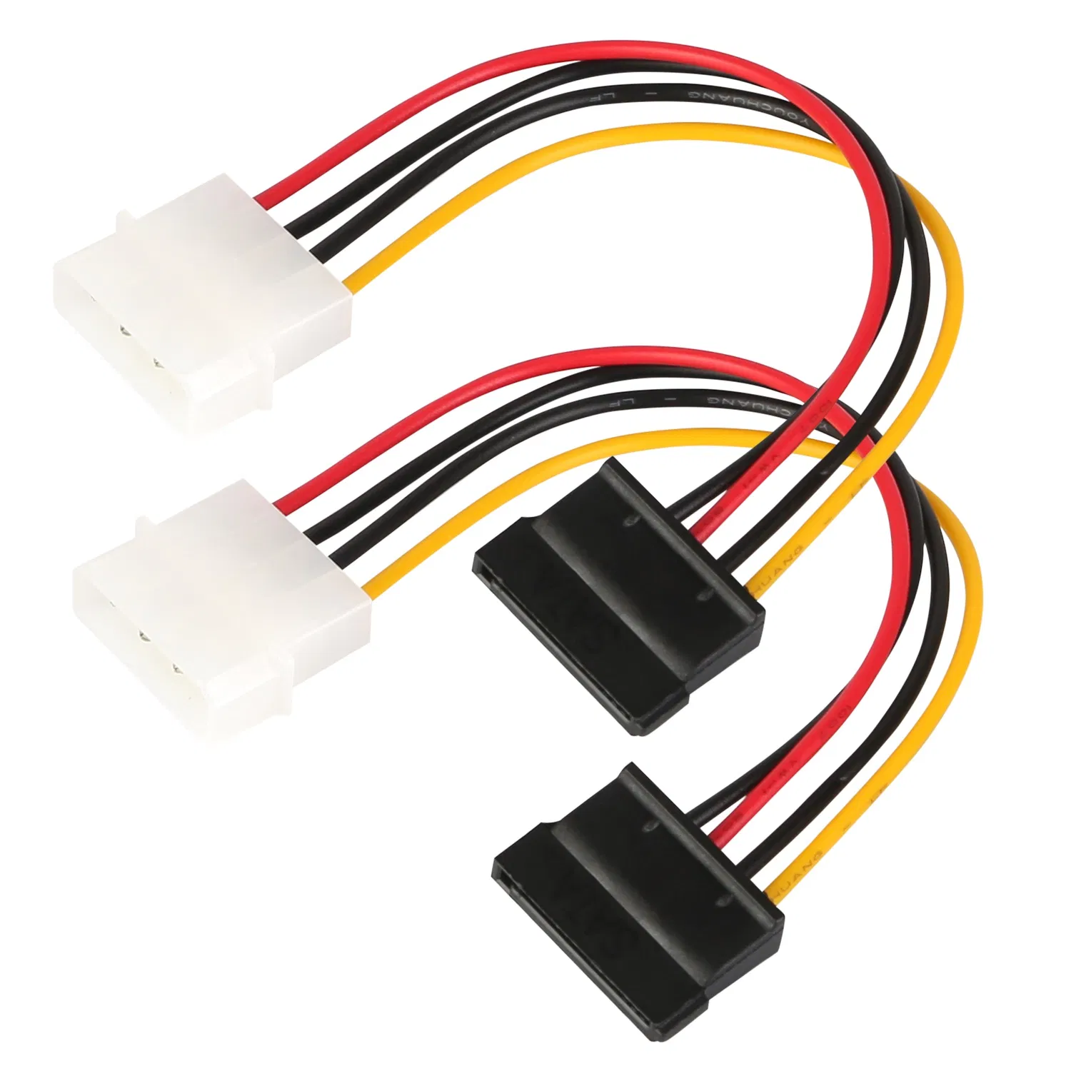 2 Packs 4 Pin Male To 15Pin Female Data Cable Adapter photo 4