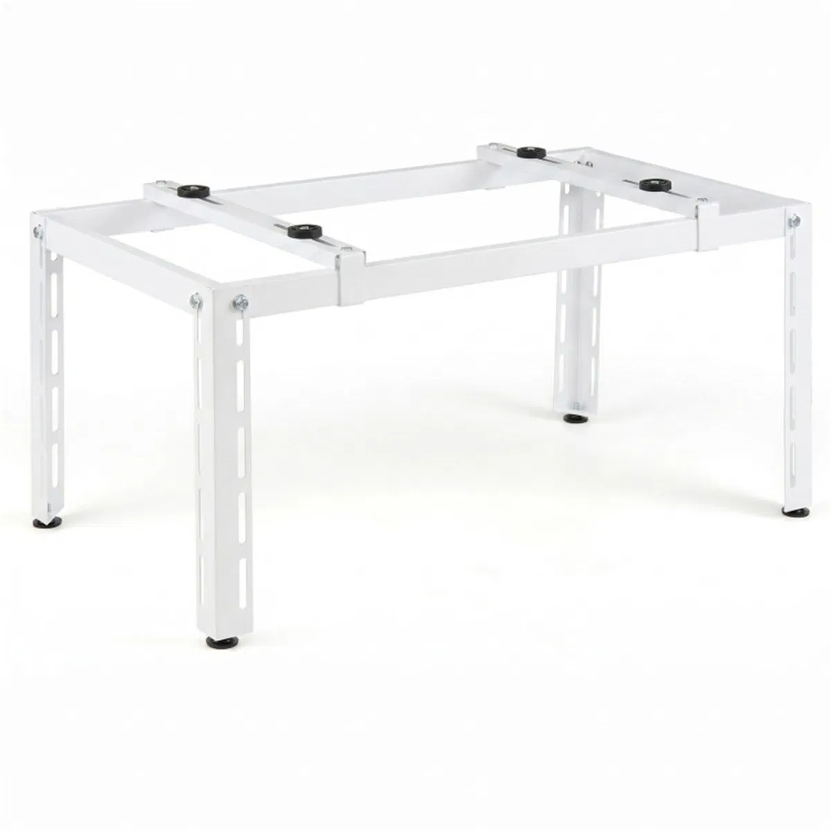 Adjustable Mini Split Ground Stand, 400 lbs Heavy Duty AC Condenser Stand for 900036000 BTU Ductless Heat Pump, Anti-Vibration Outdoor Support Bracket - White photo 4