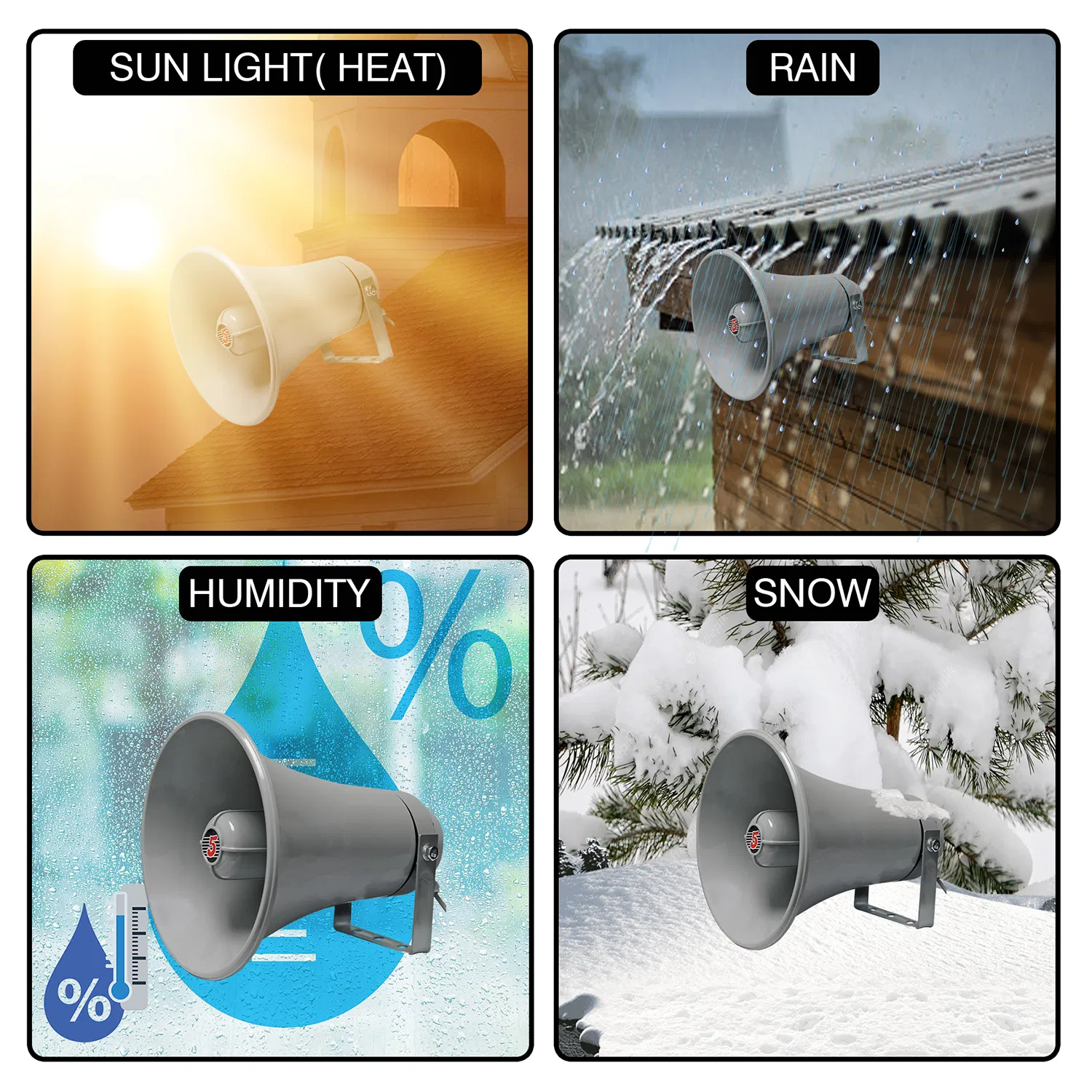 5 Core PA Speaker Bull Horn Loud Audio Indoor Outdoor Speaker System 8 Ohm Reflex Megaphone photo 4