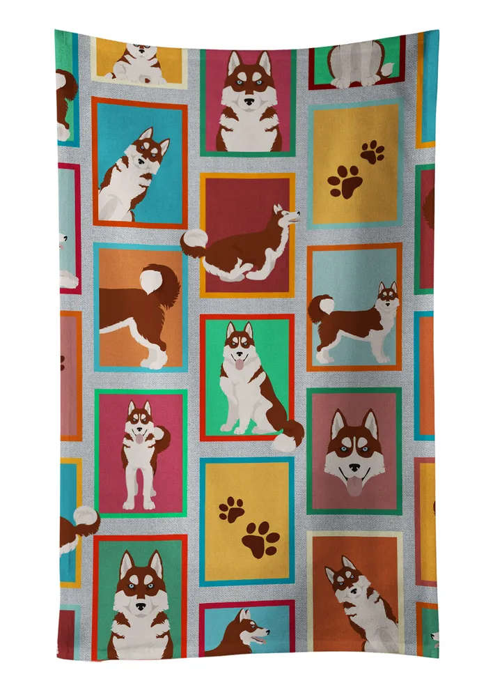 Lots of Red Siberian Husky Kitchen Towel Dish Cloths Guest Hand Towel Decorative Bathroom Towel for Face,Tea, Dishcloth, Kitchen and Bath photo 7