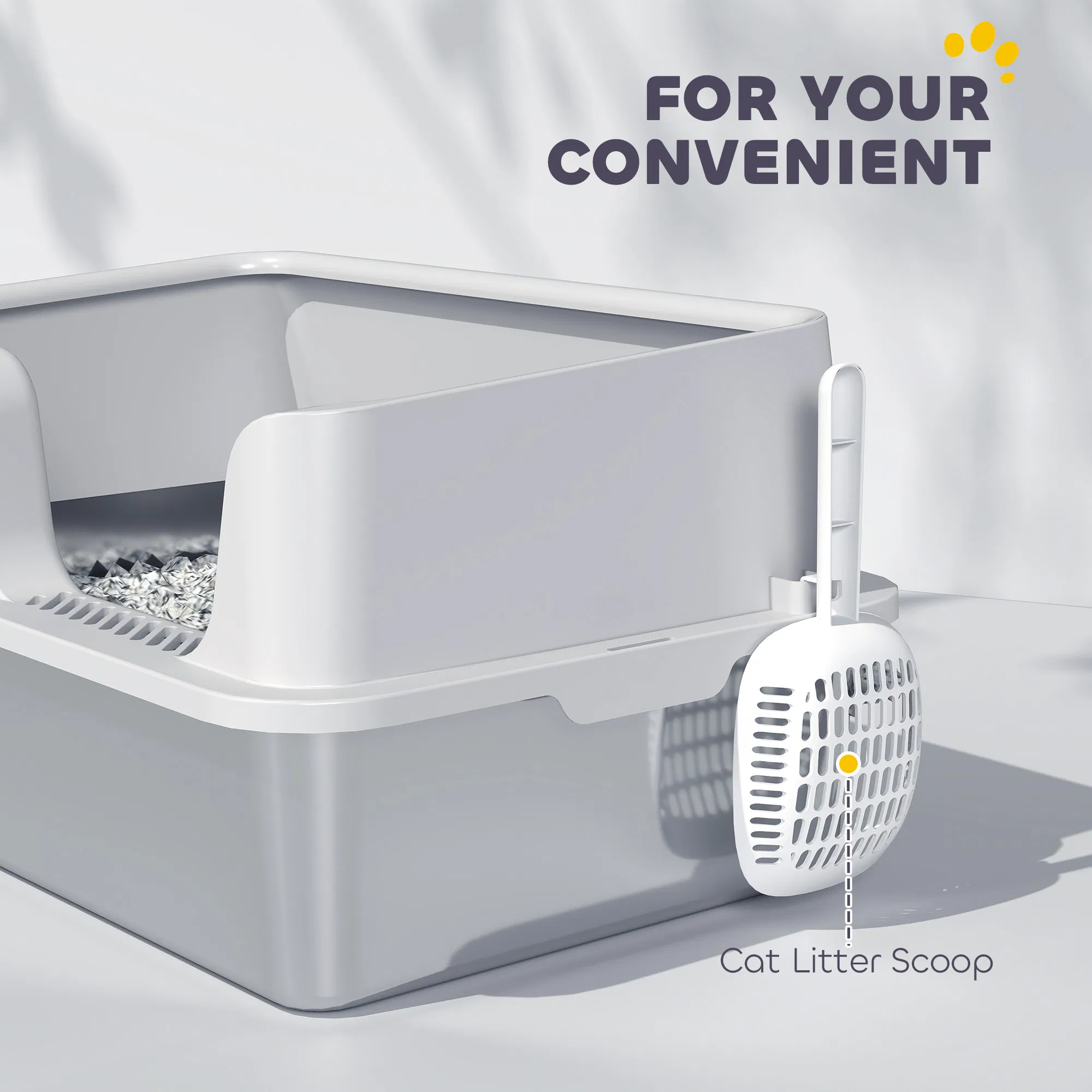 Stainless Steel Cat Litter Box with Lid with Scoop, High Sided, Non-Stick, & Anti-Urine Leakage, Easy Cleaning photo 2