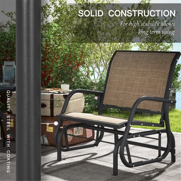2PCS Outdoor Glider Chair(Swiship-Ship)(Prohibited by WalMart) photo 7