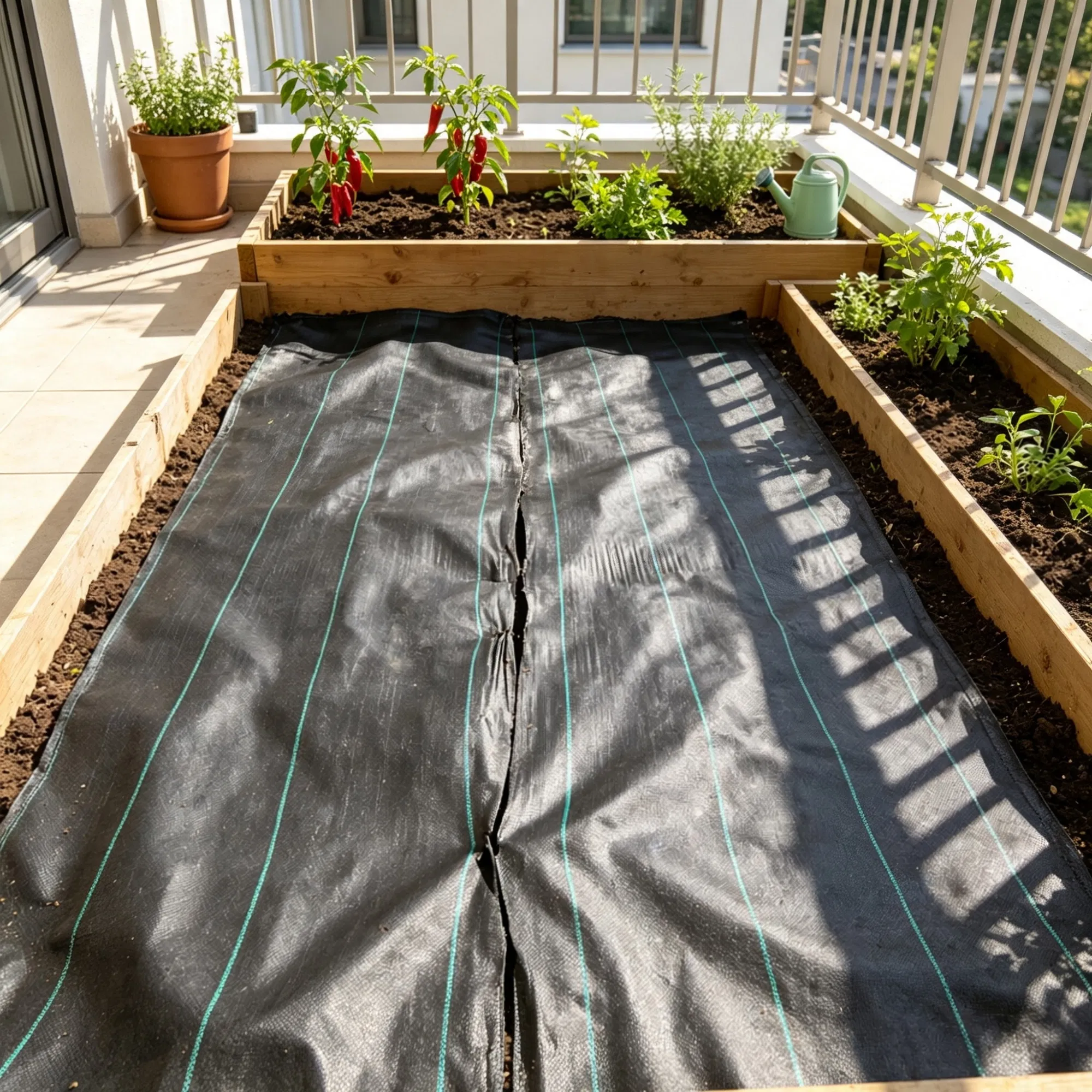 4 x 100FT Weed Barrier Landscape Fabric, Heavy Duty Woven PP Weed Control Fabric, Geotextile Ground Cover for Garden, Driveway & Landscaping, Black photo 3