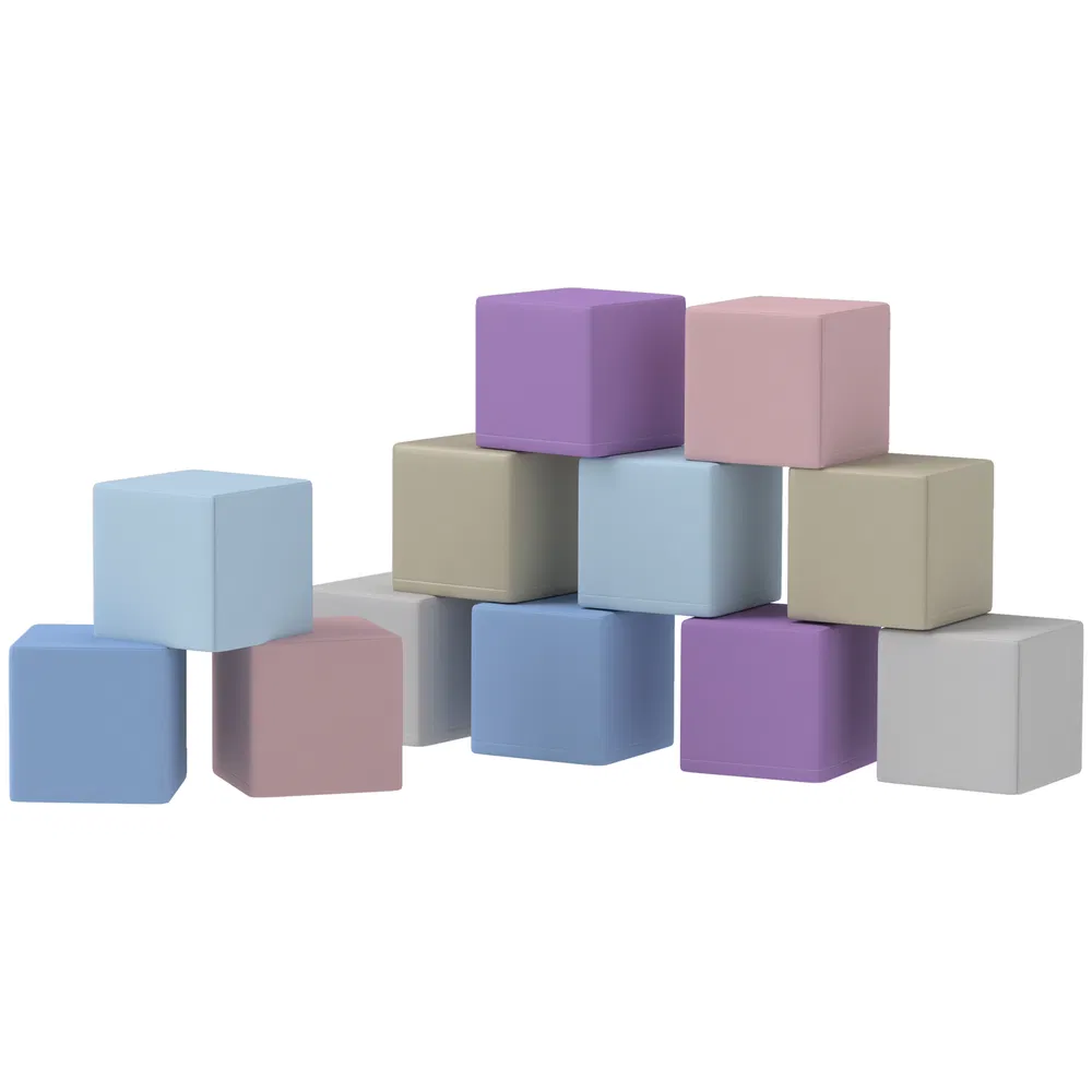 12 Piece Soft Play Blocks Soft Foam Toy Building And Stacking Blocks - Multicolours photo 7