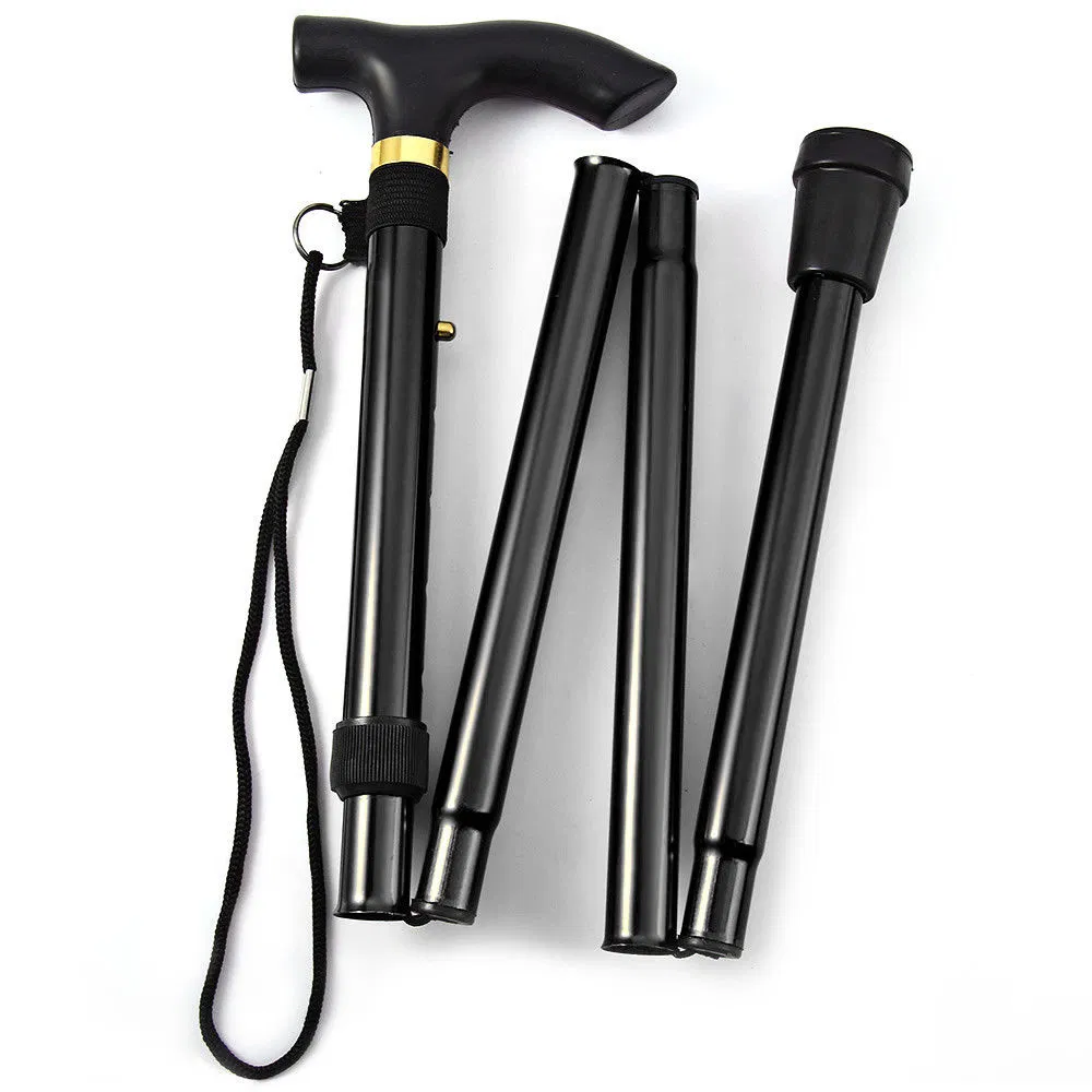Walking Cane Aluminum Alloy Walking Stick Adjustable Folding Travel Hiking Stick photo 5