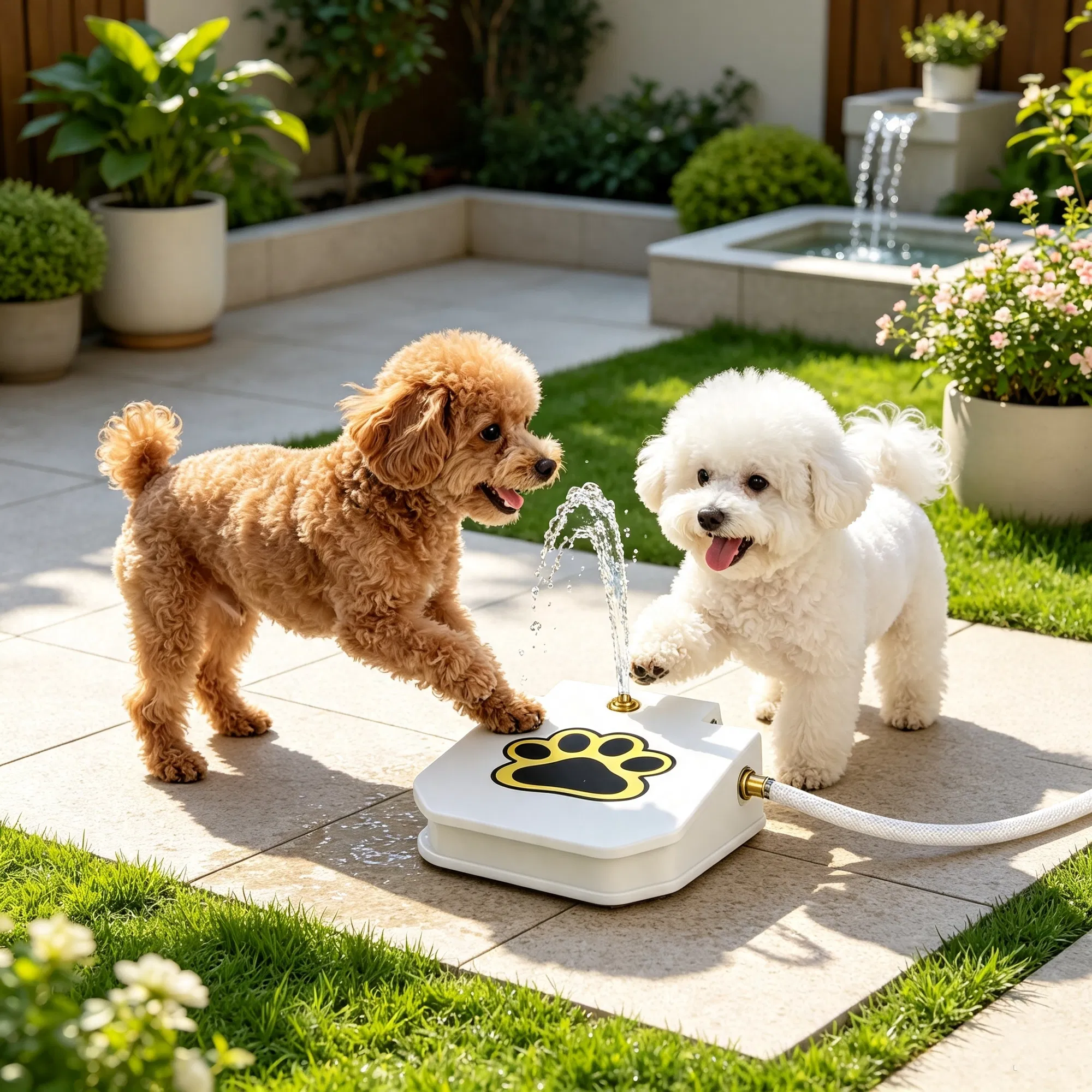 Dog Water Fountain Outdoor,No Electricity Step-On Activated Pet Sprinkler,Paw-Controlled Drinking Dispenser for Large & Small Dogs,Automatic Waterer for Yard, Garden, Lawn photo 6
