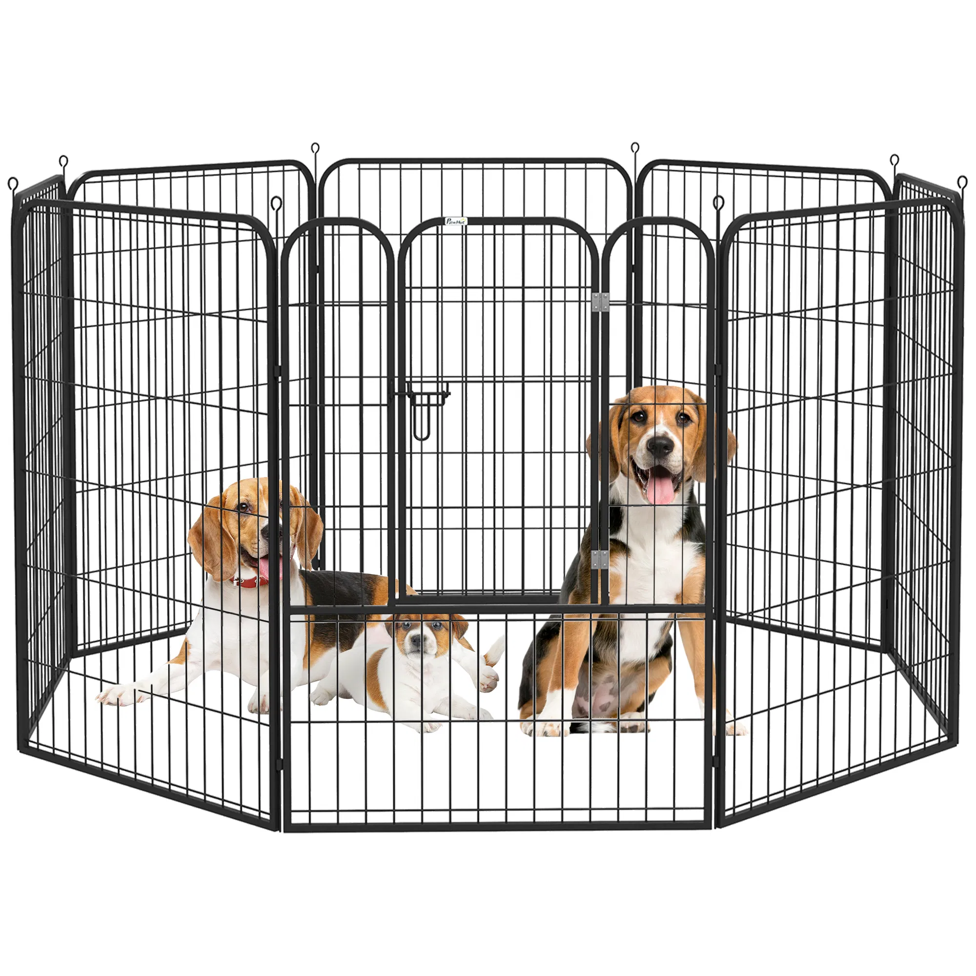 8 Panel Pet Playpen Play Yard Fence Home DIY Heavy-Duty Metal Foldable Indoor Outdoor 39"H photo 1
