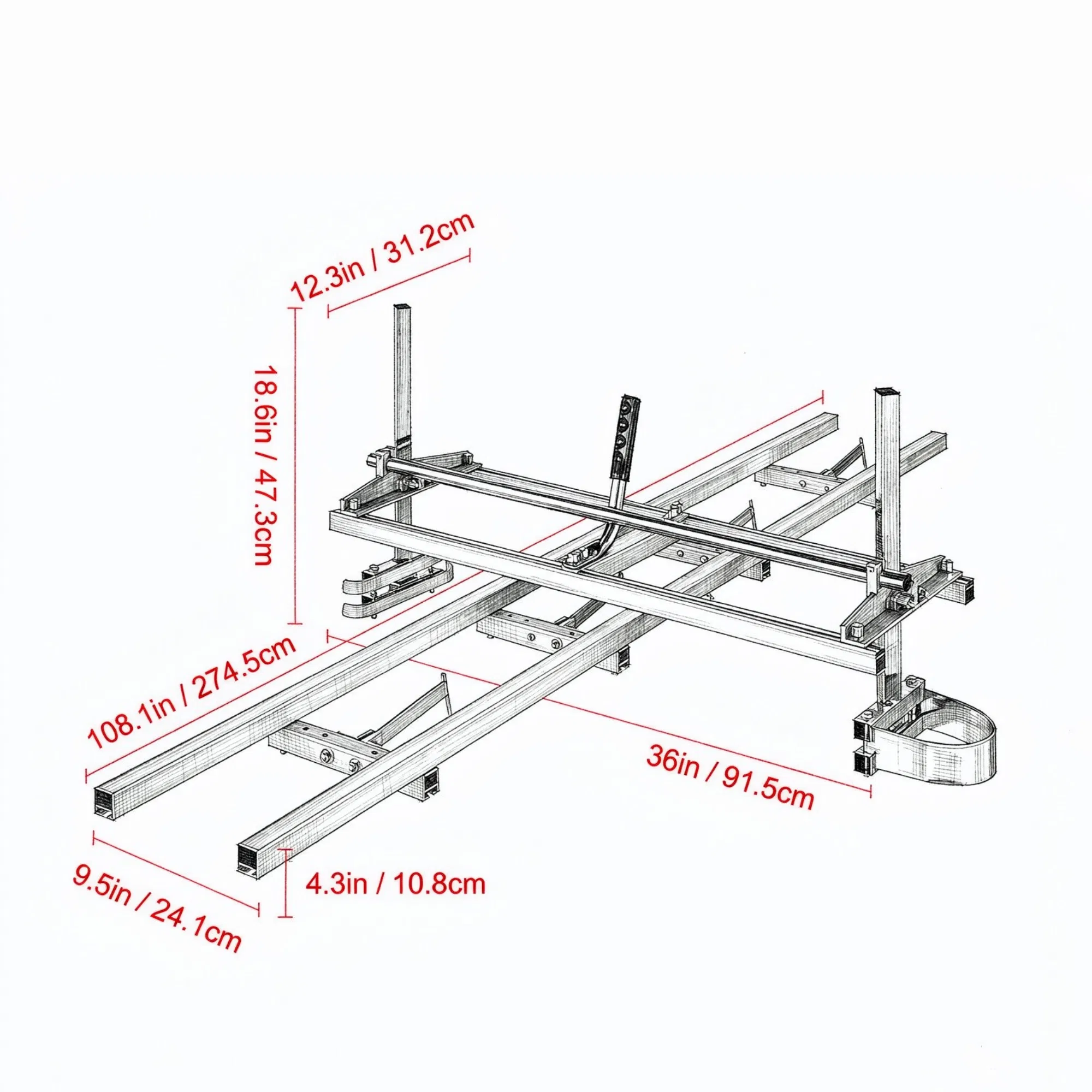 Chainsaw Mill & Rail Guide System, Portable Sawmill with 14"-36" Guide Bar, 9ft Aluminum Milling Rail, Planking Mill for Woodworkers & Carpenters photo 3