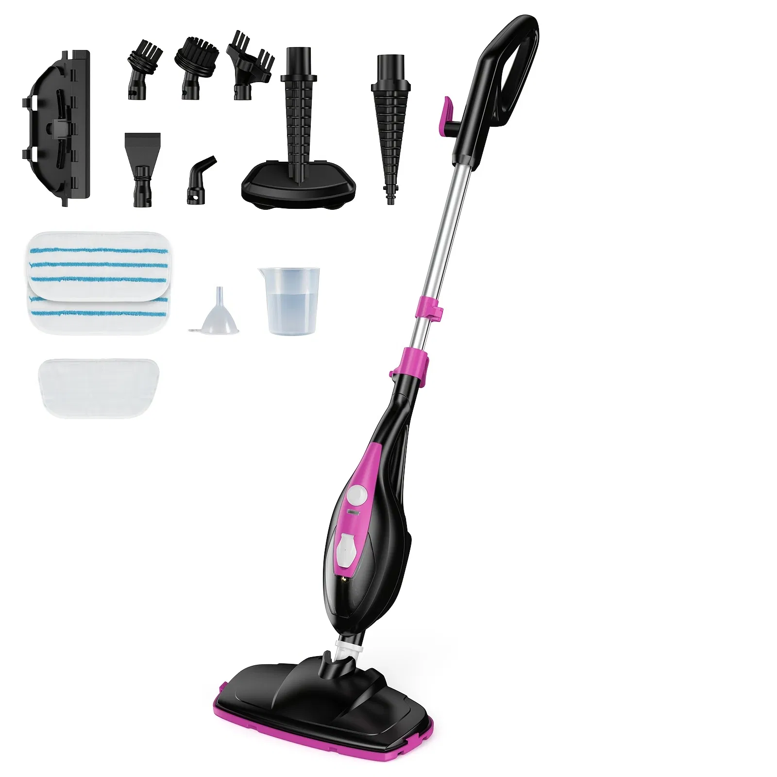 10-in-1 Steam Mop, 1550W Detachable Handheld Steam Cleaner for Floor Cleaning, 16FT Cord, 2 Washable Pads, Multi-Surface Floor Steam Cleaner for Hardwood, Tile, Laminate & Carpets photo 1