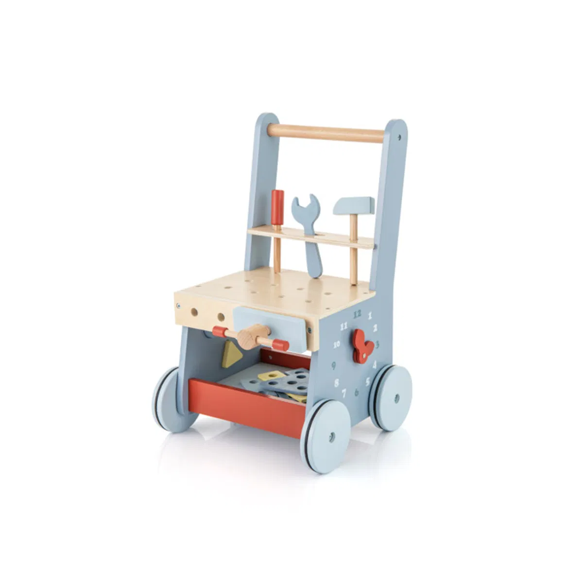 Wooden Baby Walker with Multi-Activity Center photo 5