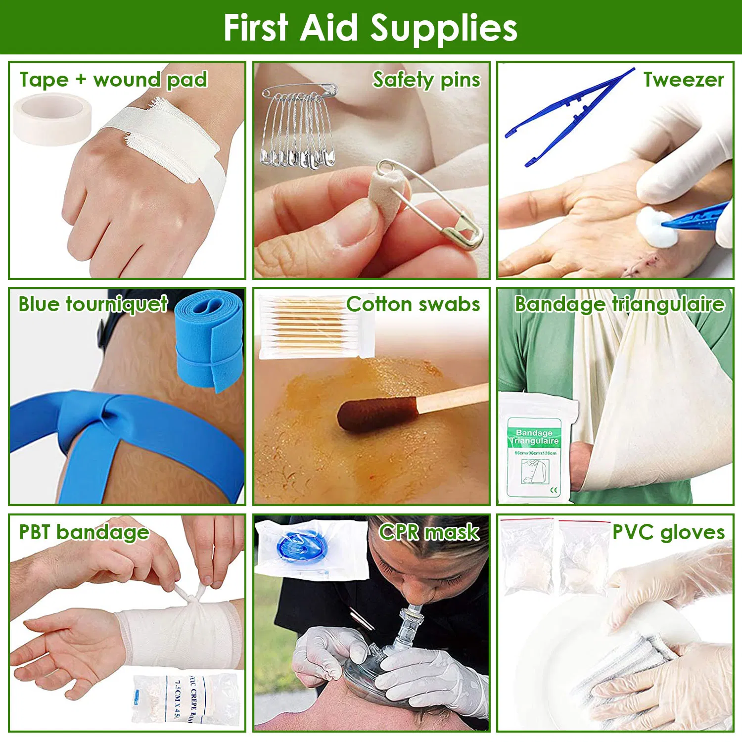 47Pcs Emergency Survival Kit Survival EDC Gear Equipment Tool First Aid Supplies Kit Tools with Pouch for Hiking Hunting Disaster Camping Adventure photo 2