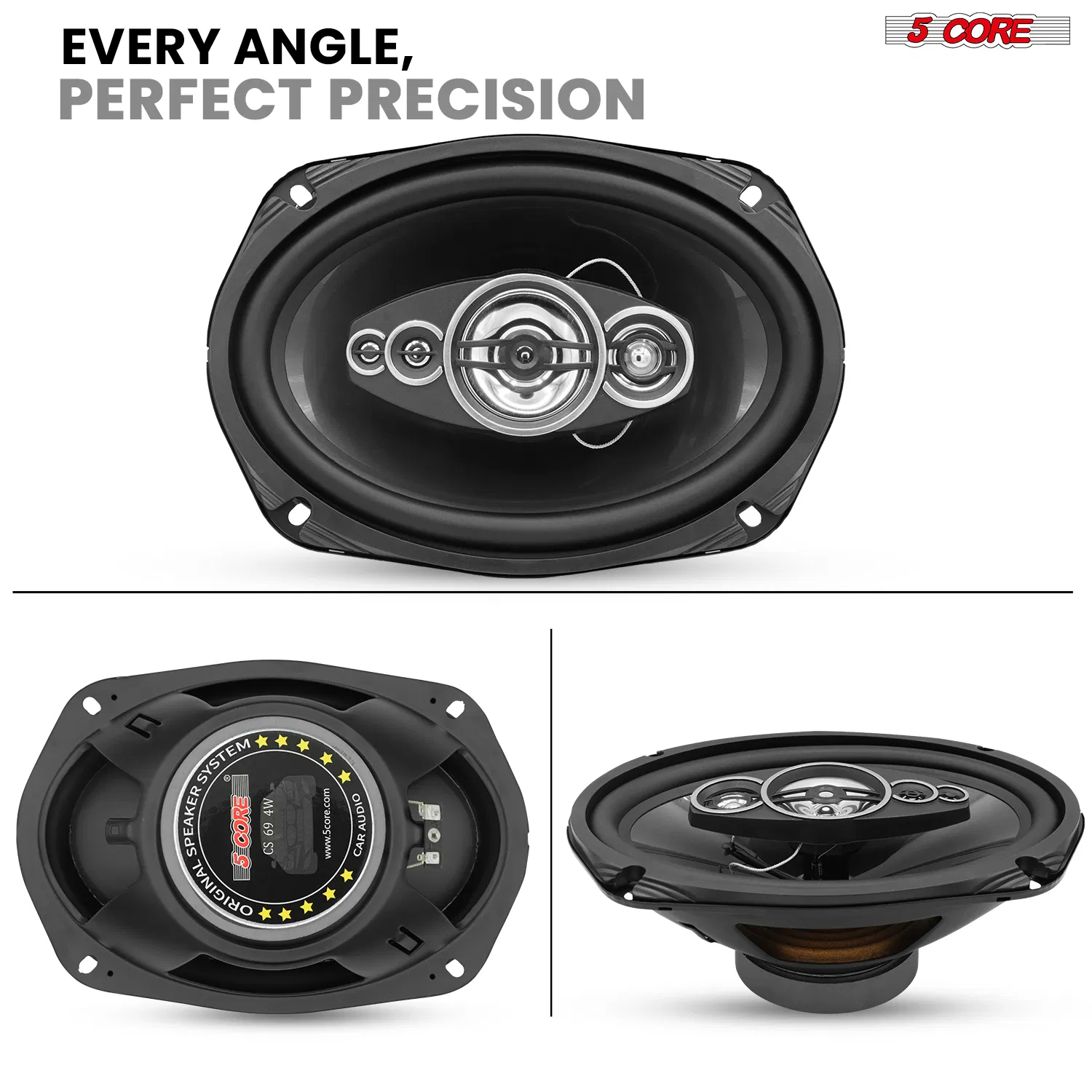 5 Core 6x9 Car Speaker Audio 2-Way/4-Way Coaxial Speaker w Tweeter 2PCS photo 6