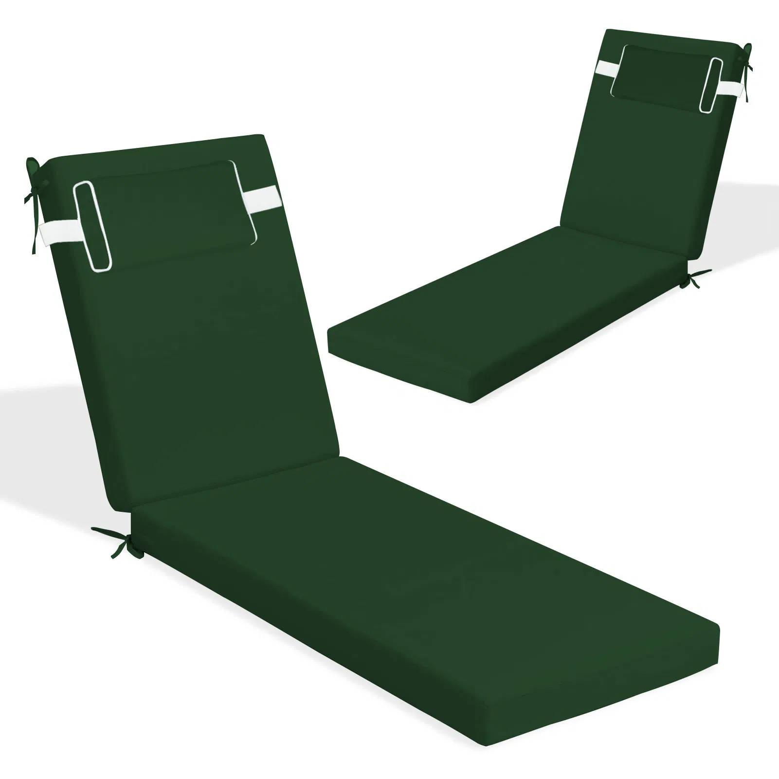 Outdoor Chaise Lounge Cushion, 72 in. x 21 in. x 3 in. Waterproof Fade-Resistant Patio Chair Pad for Pool Beach photo 3