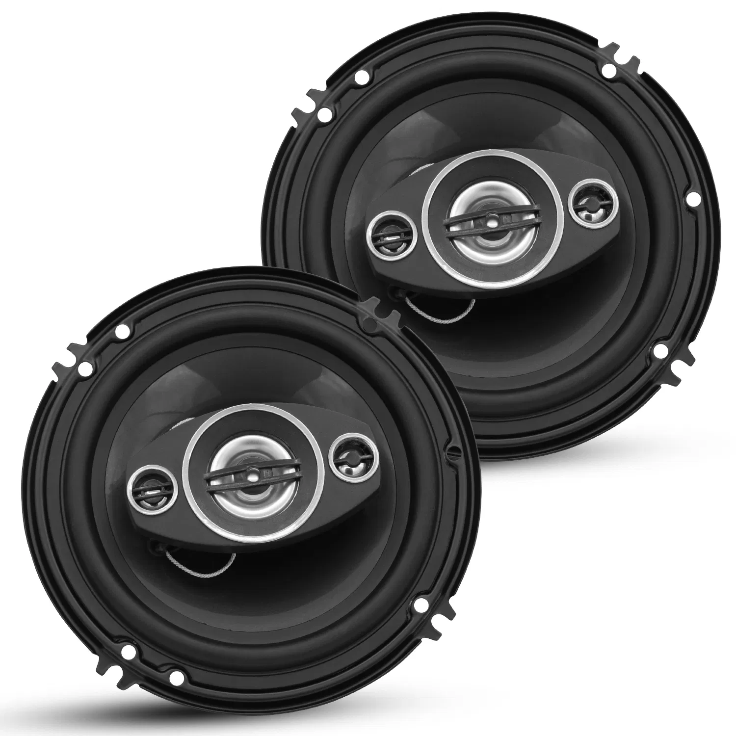 5 Core 2 Way 6' Car Stereo Speakers Pair 500W Coaxial Subwoofer w Tweeter | Universal Fit Deep Bass Replacement Component Speaker for Vehicle Door Side Panel Mount photo 1