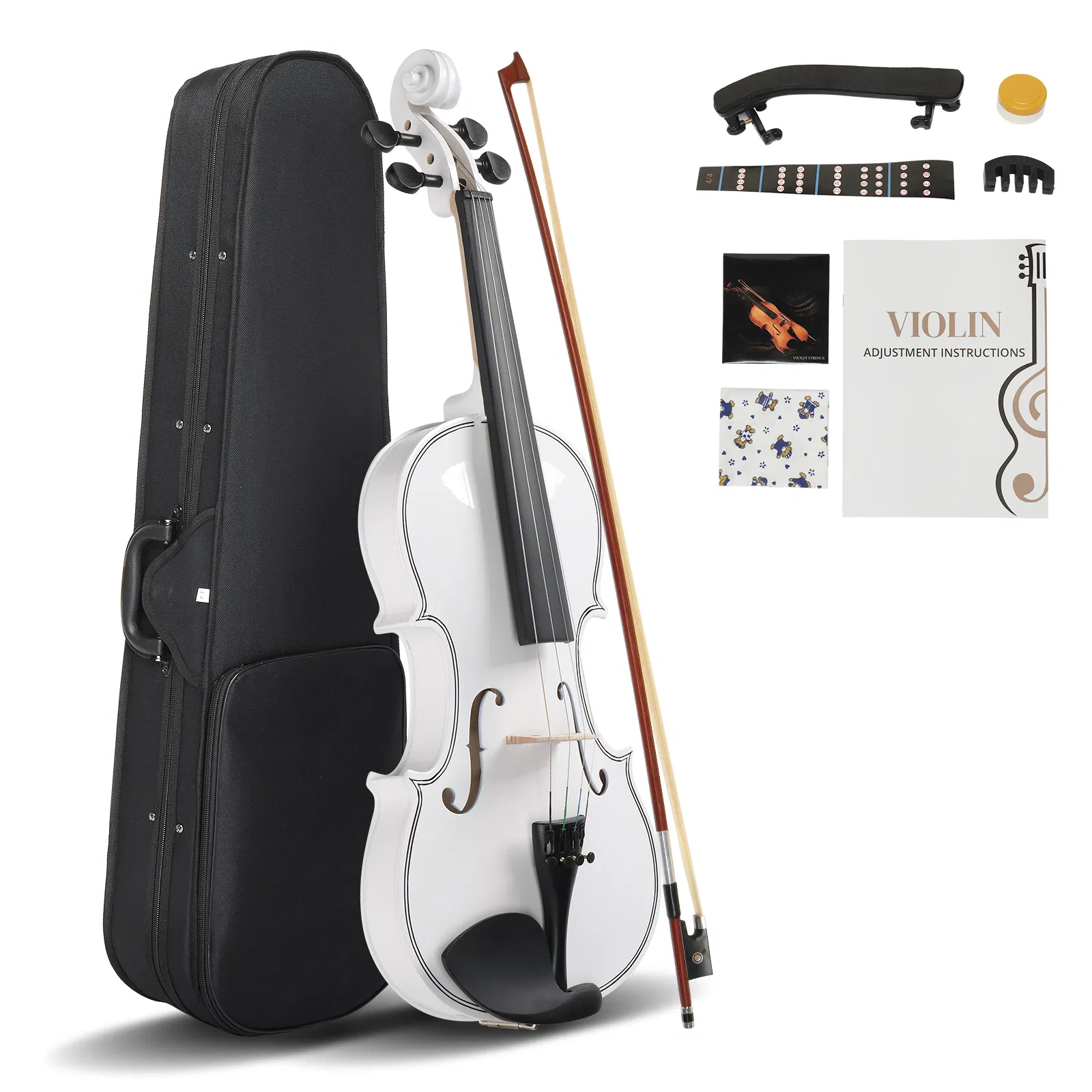 [Do Not Sell on AmazonFull Size 4/4 Violin Set for Adults Beginners Students with Hard Case,Violin Bow,Shoulder Rest,Rosin,Extra Strings and Sordine photo 1