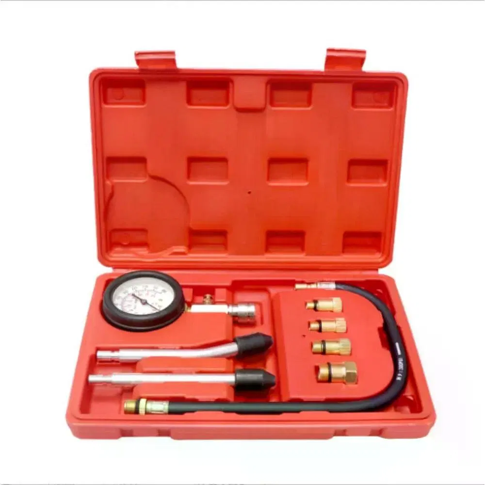 Engine Cylinder Compression Tester, 0-300PSI/0-20BAR Dual Scale with 4 Adapters & 3" Gauge, for Gasoline Engine Diagnostic photo 1