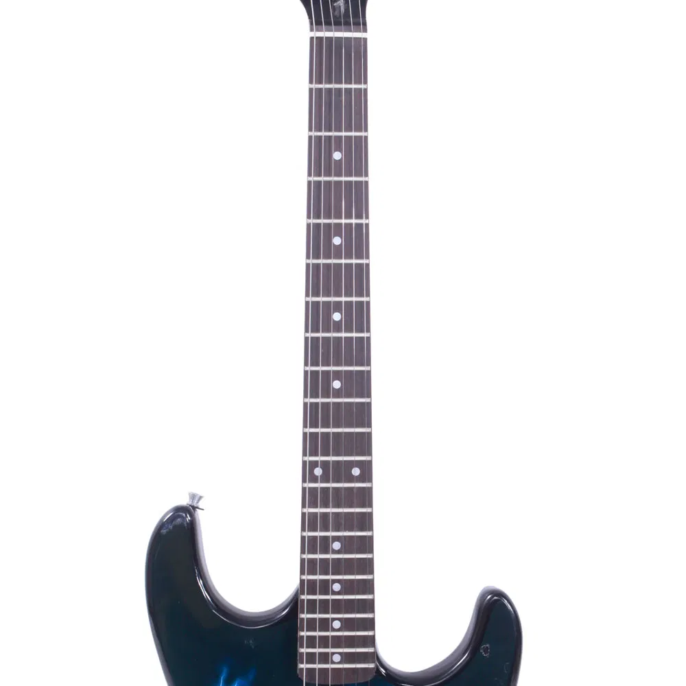Lightning Style Electric Guitar with Power Cord/Strap/Bag/Plectrums Black & Dark Blue photo 2