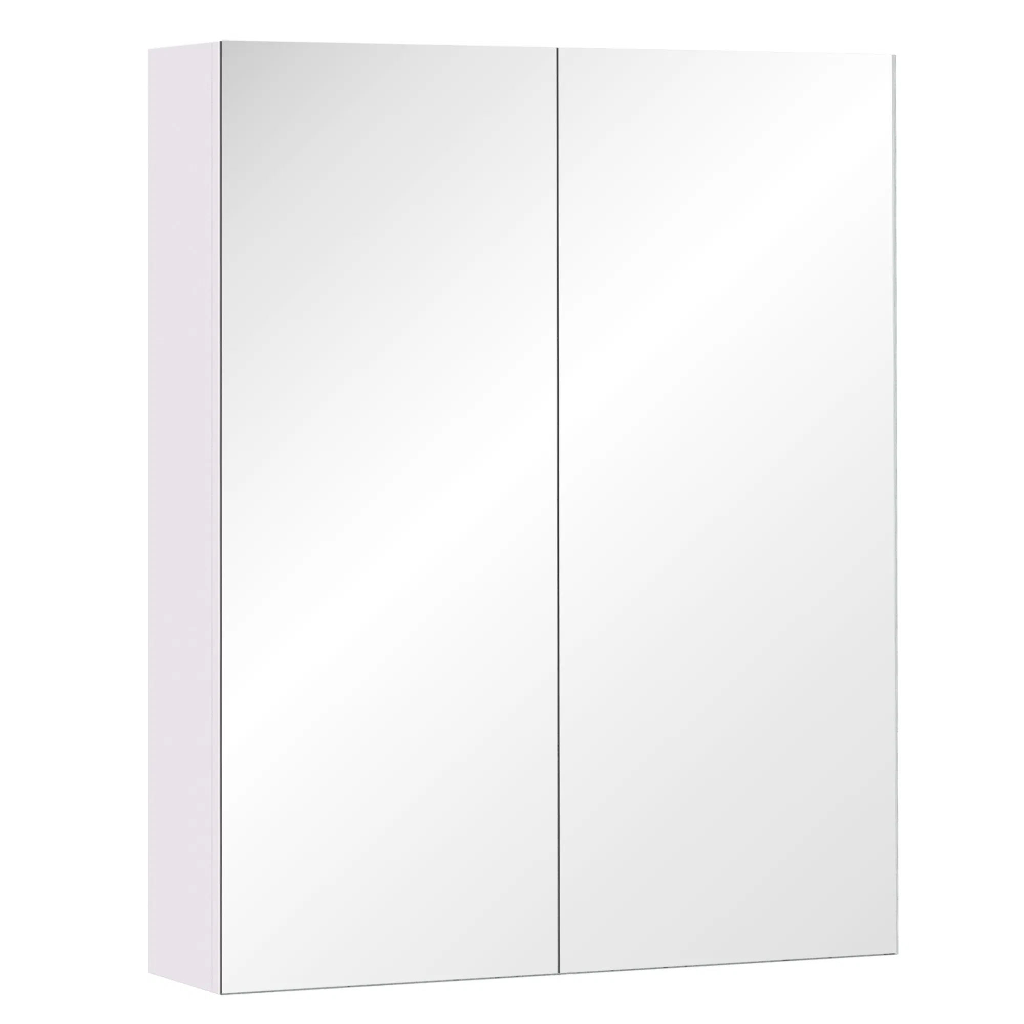 Wall Mount Medicine Cabinet with Mirror, Bathroom Mirror Cabinet Storage Organizer with Adjustable Shelf, Double Door Cupboard, Soft Closing, 23.5" x 29.5", Light Lilac photo 1