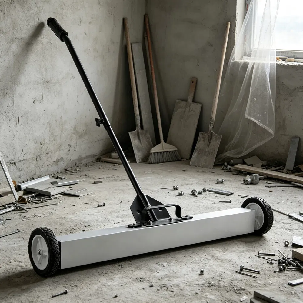 36-Inch Magnetic Sweeper with Wheels, 55 lbs Telescoping Pickup Tool for Nails & Screws in Garage & Yard photo 7
